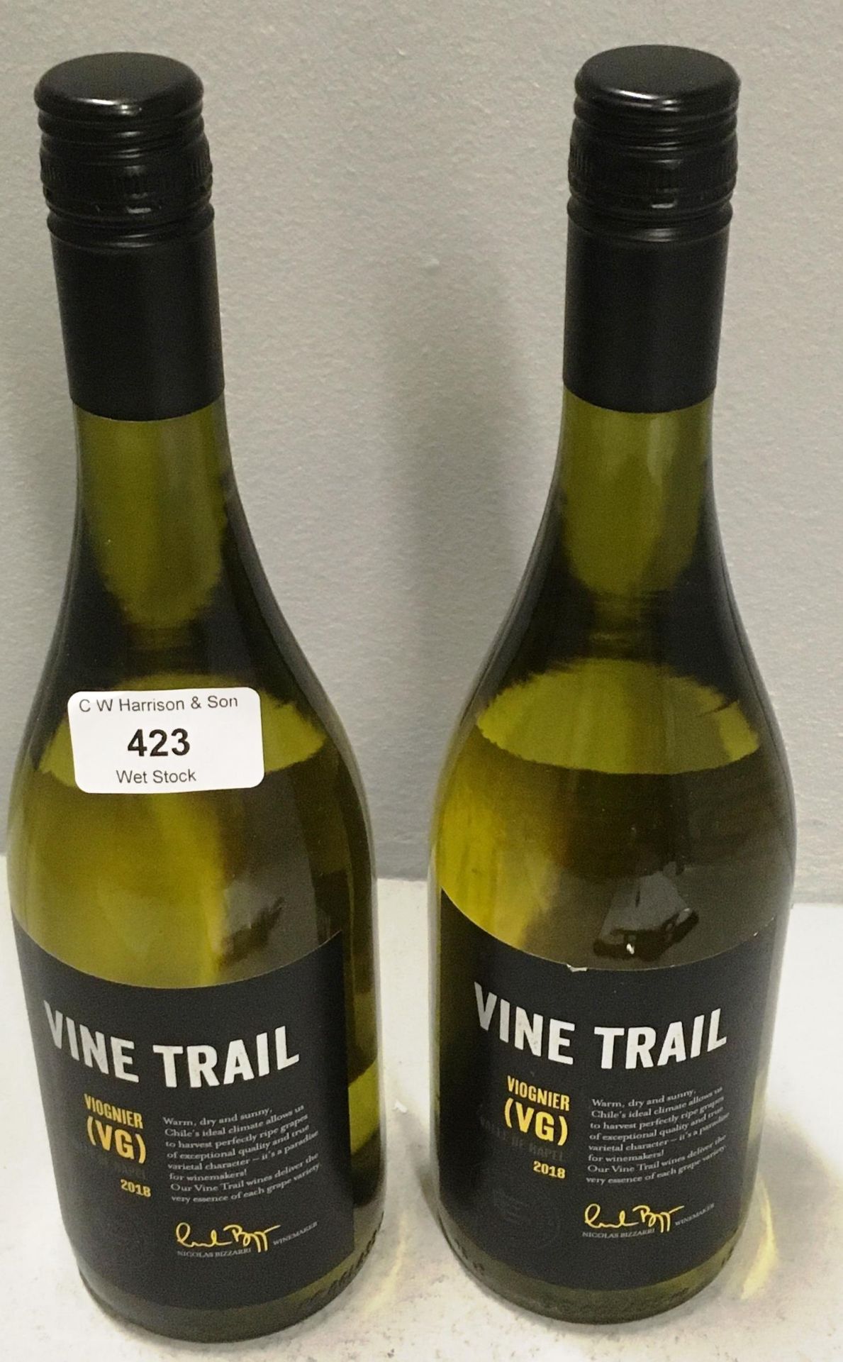 7 x 750ml bottles of Vine Trail Viognier 2018 Valle De Rapel