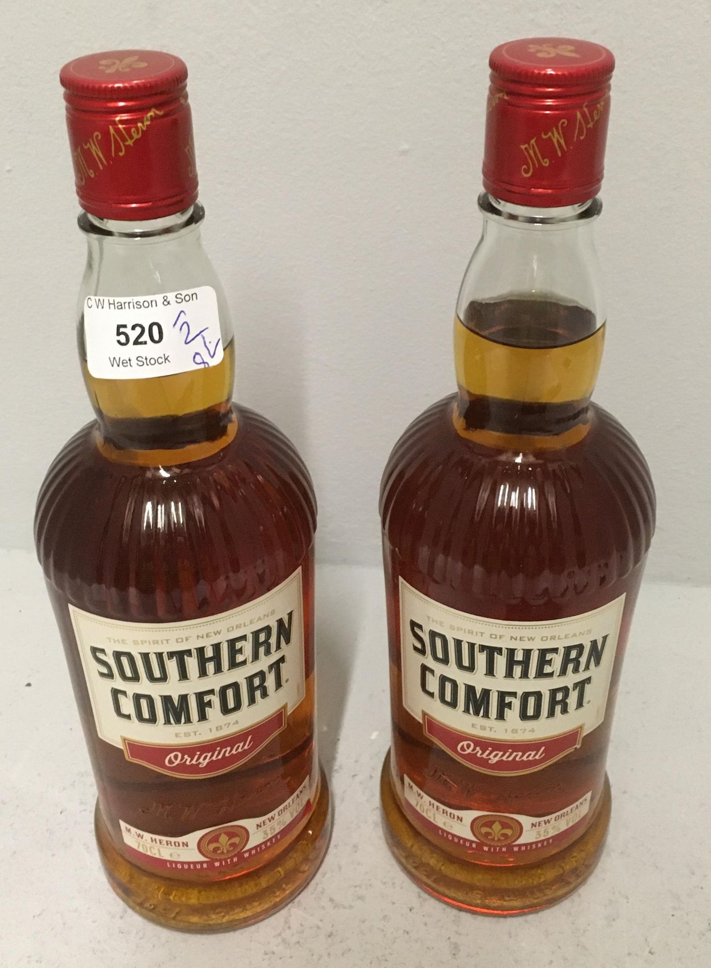 2 x 70cl bottles of Southern Comfort Original