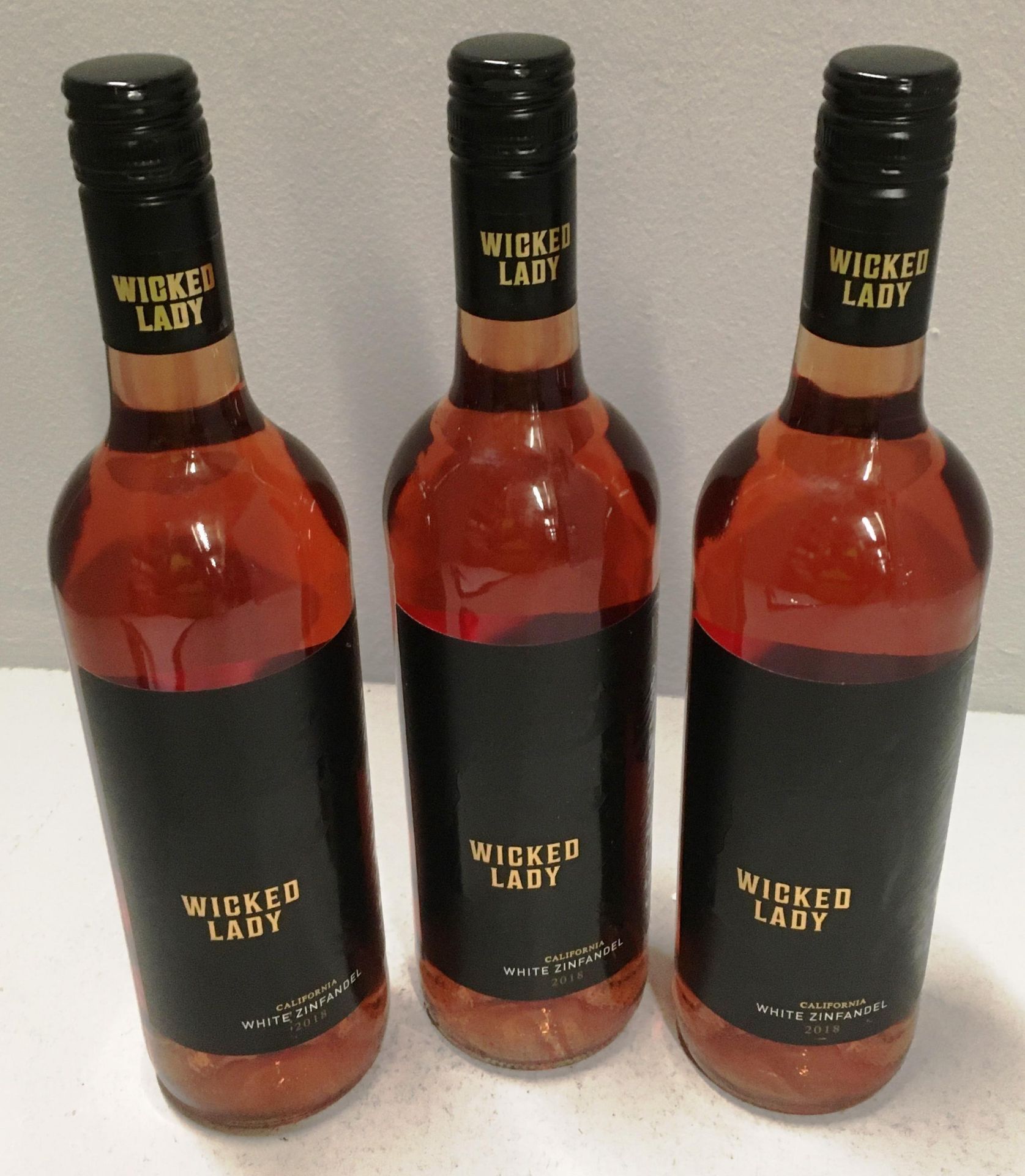 6 x 750ml bottles of Wicked Lady Californian White Zinfandel 2018 rose wine