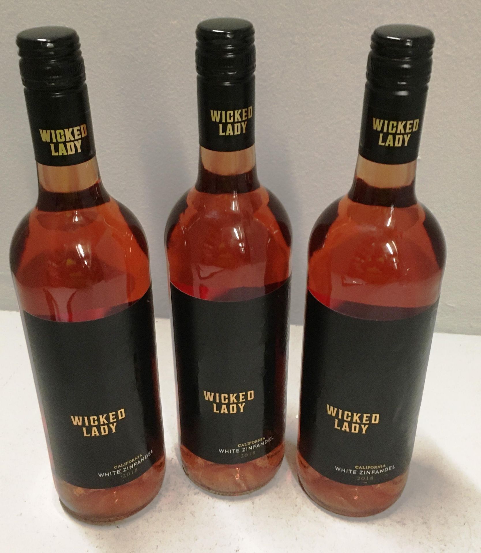 6 x 750ml bottles of Wicked Lady Californian White Zinfandel 2018 rose wine