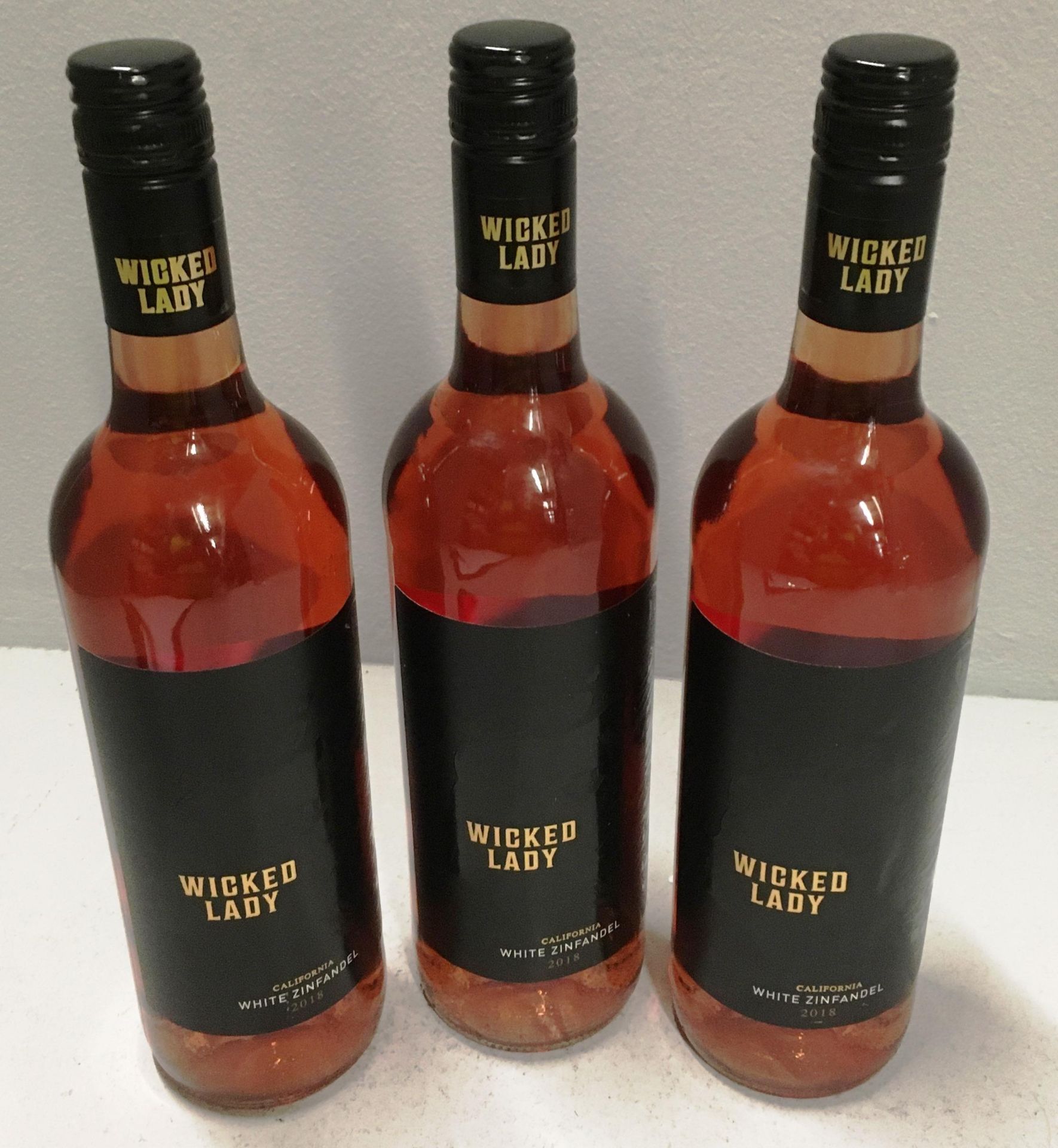 6 x 750ml bottles of Wicked Lady Californian White Zinfandel 2018 rose wine