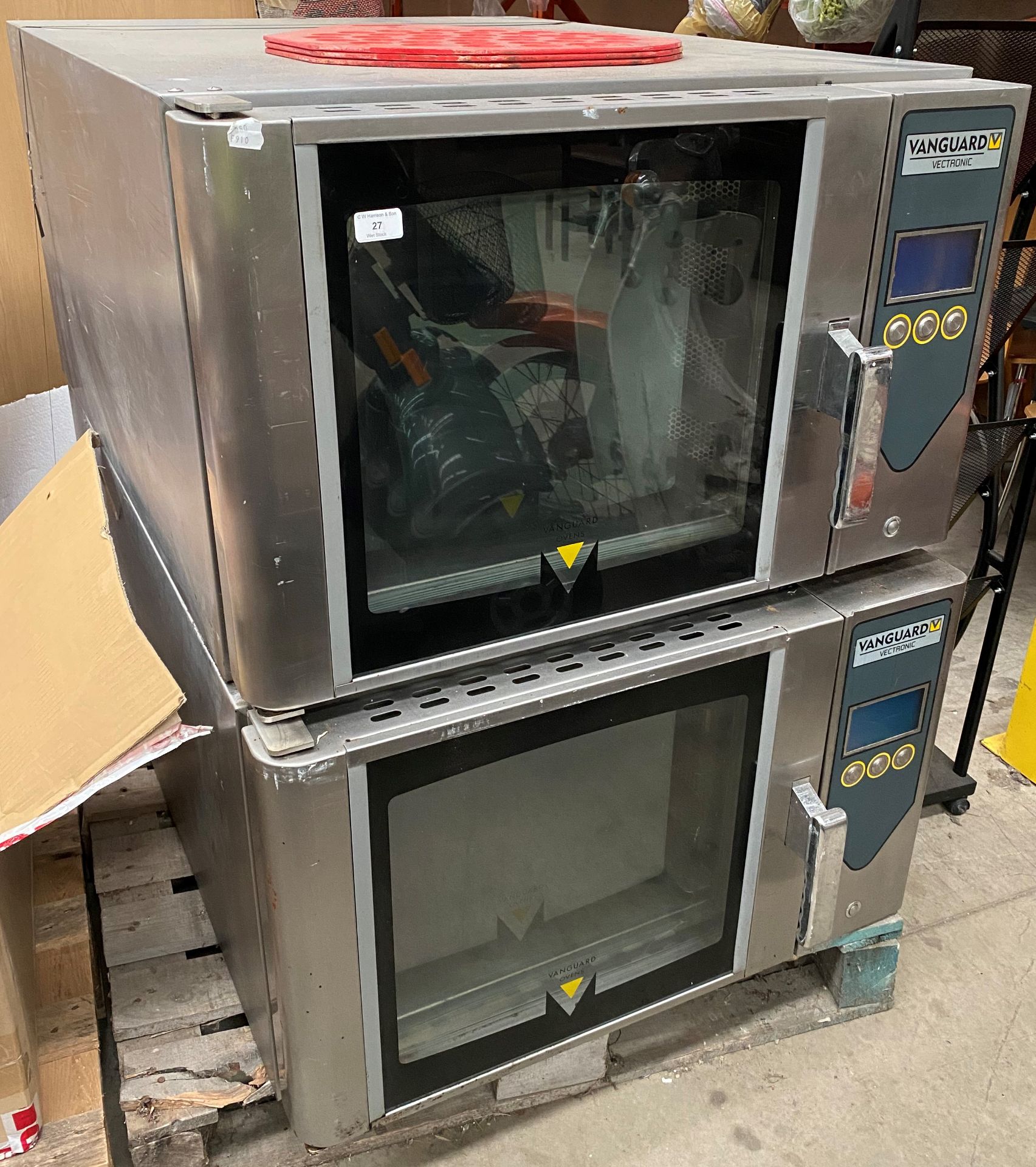 Vanguard Vectronic two tier stainless steel cased catering oven type 458M,