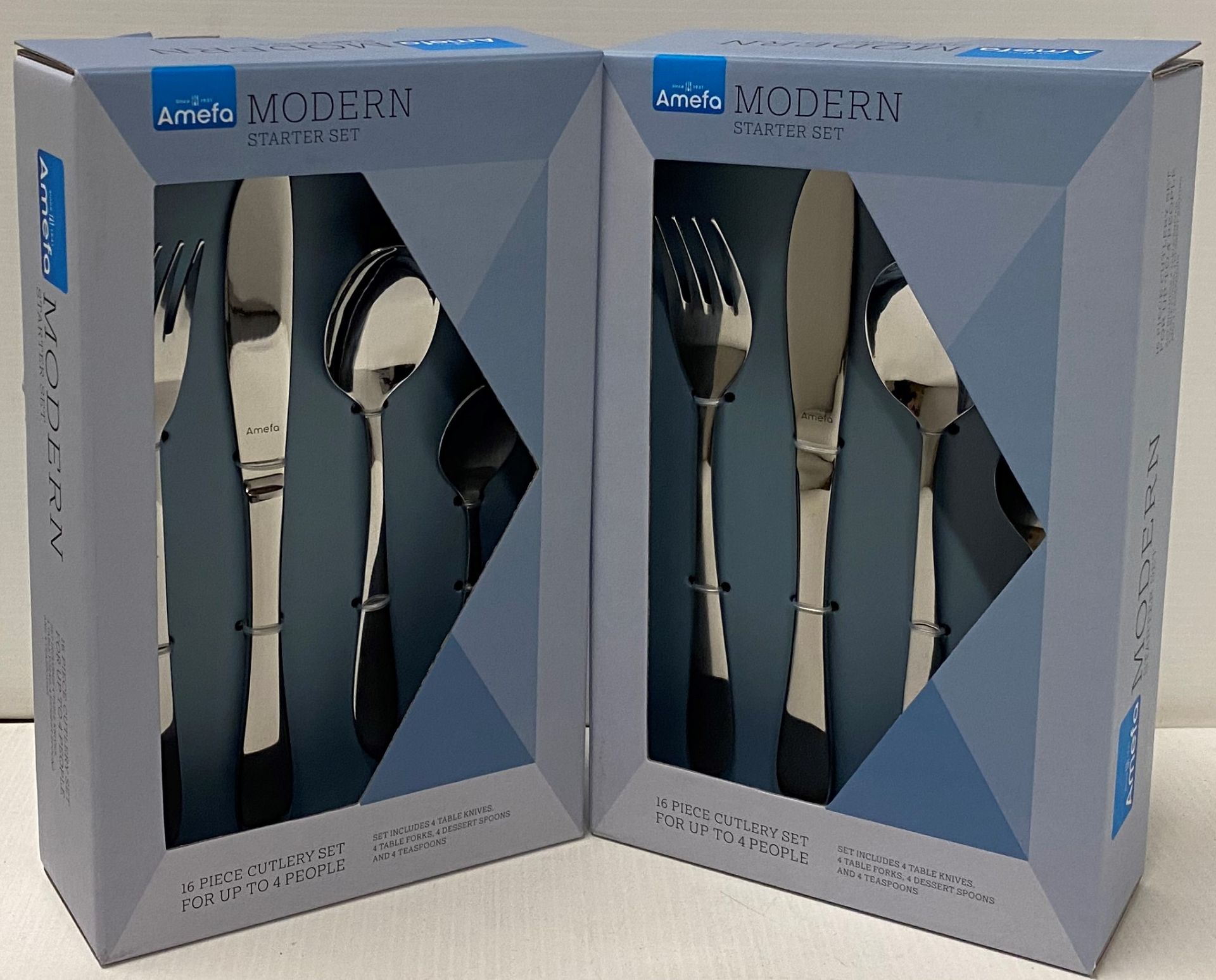 2 x Amefa Modern Sure 16 piece cutlery starter sets RRP £23.