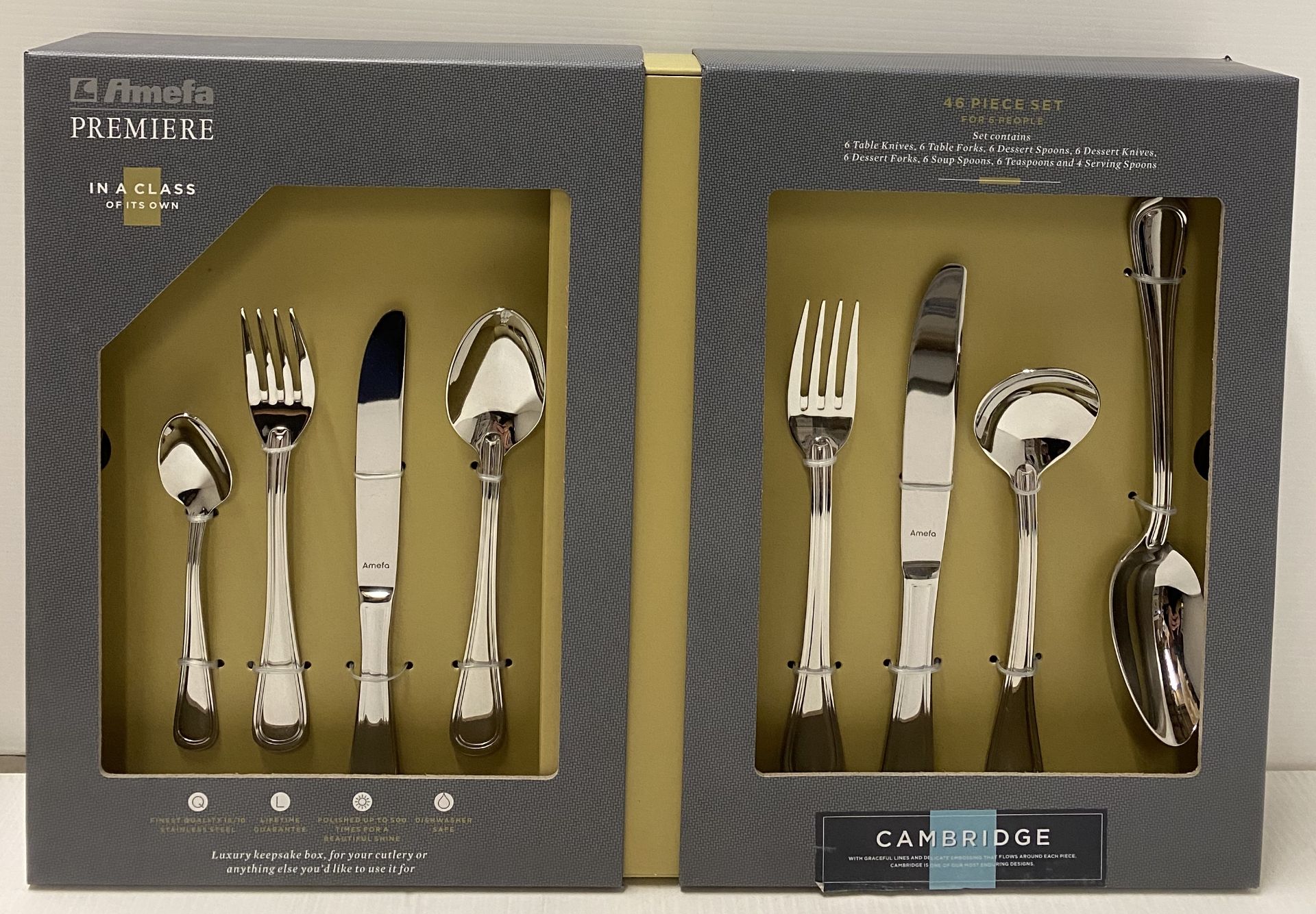 An Amefa Premier Cambridge 46 piece cutlery set RRP £137.