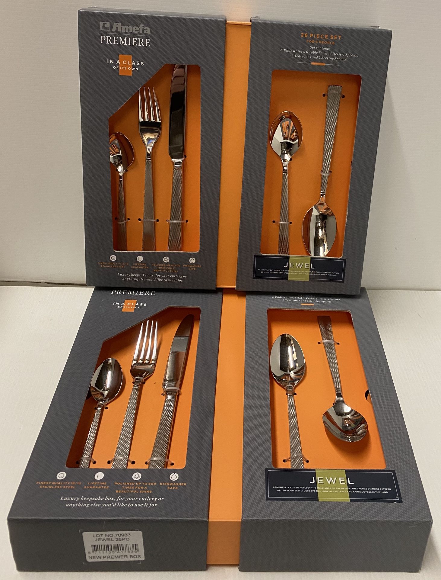 2 x Amefa Premier Jewel 26 piece cutlery sets RRP £93.