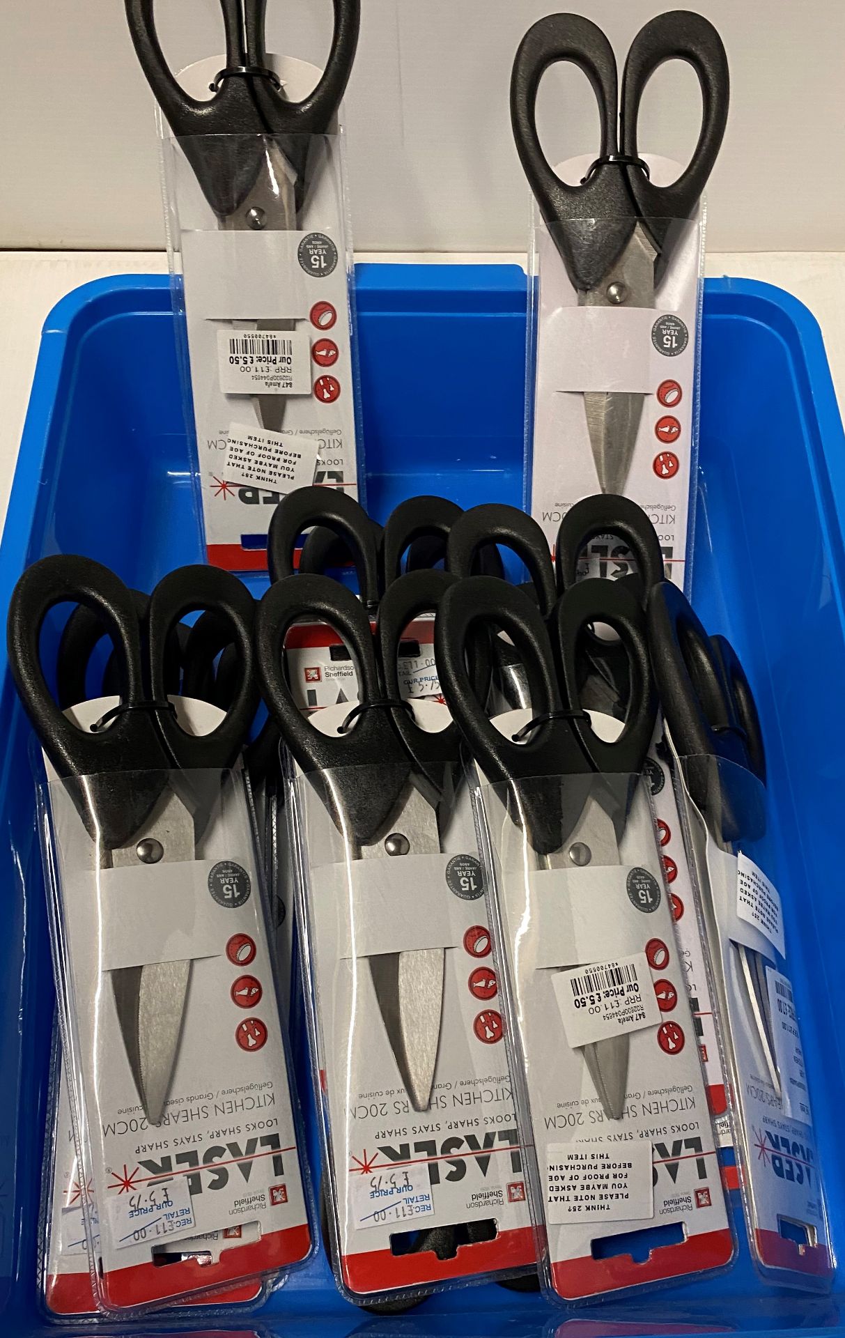 14 x Richardson Sheffield Laser 20cm kitchen shears RRP £10.