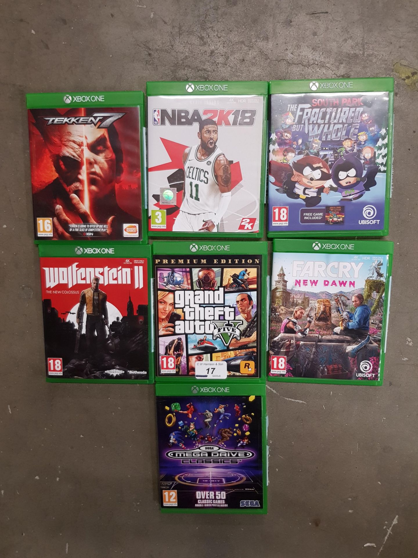 7 X MIXED XBOX ONE GAMES TO INC FAR CRY