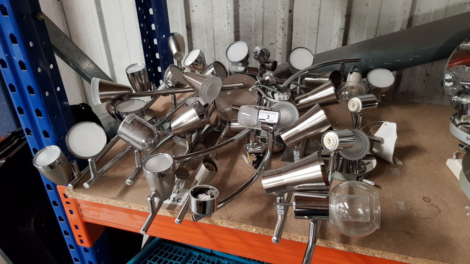 APPROX 10 X MIXED CHROME CEILING LIGHTS
