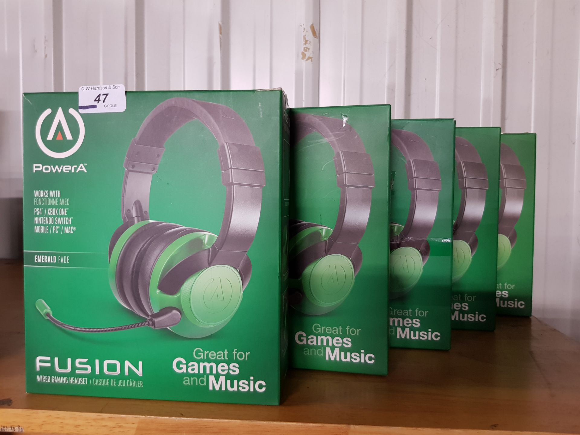 5 X POWER A FUSION WIRED GAMING HEADSET