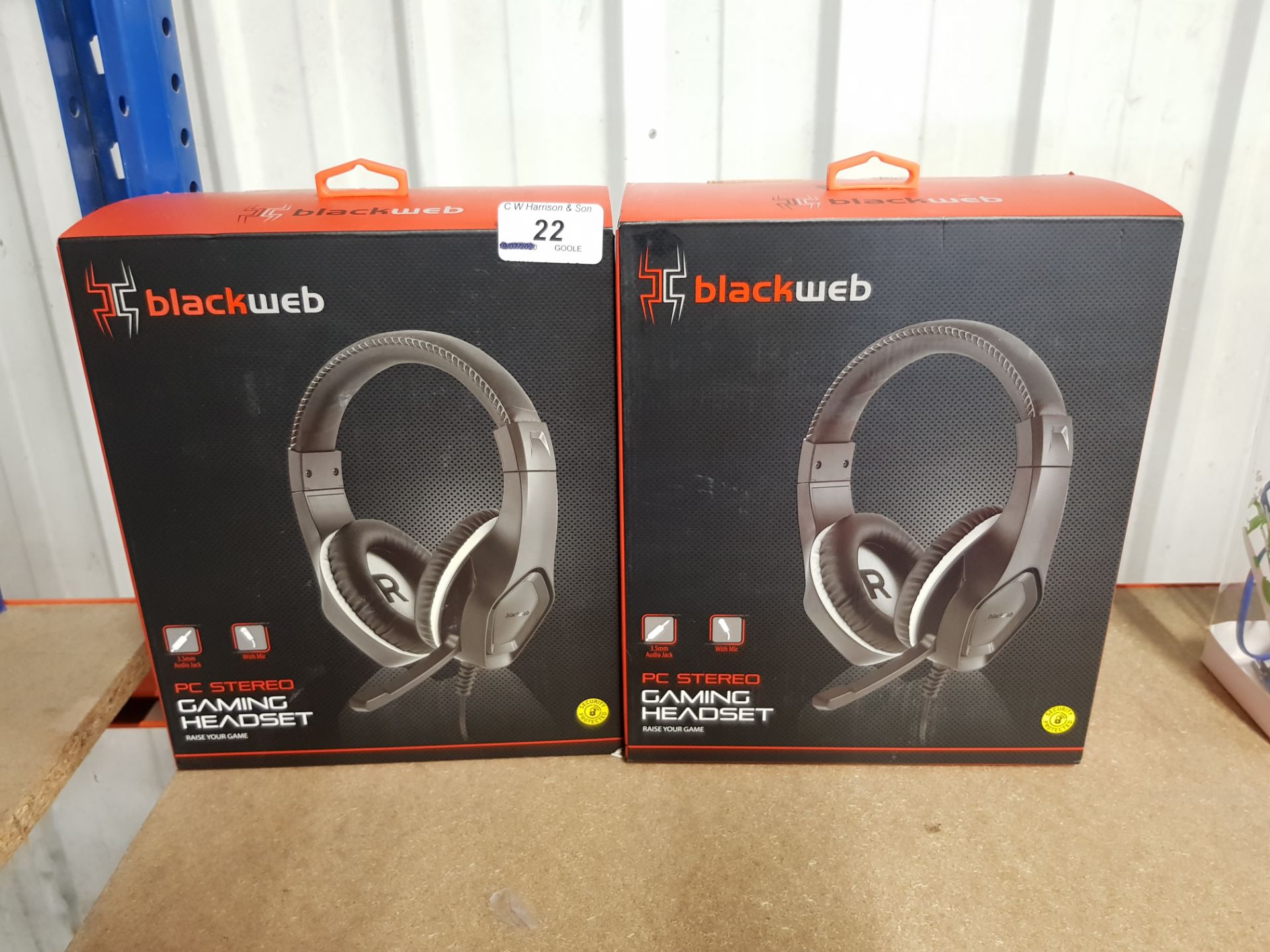 2 X BLACKWEB PC STEREO GAMING HEADSET