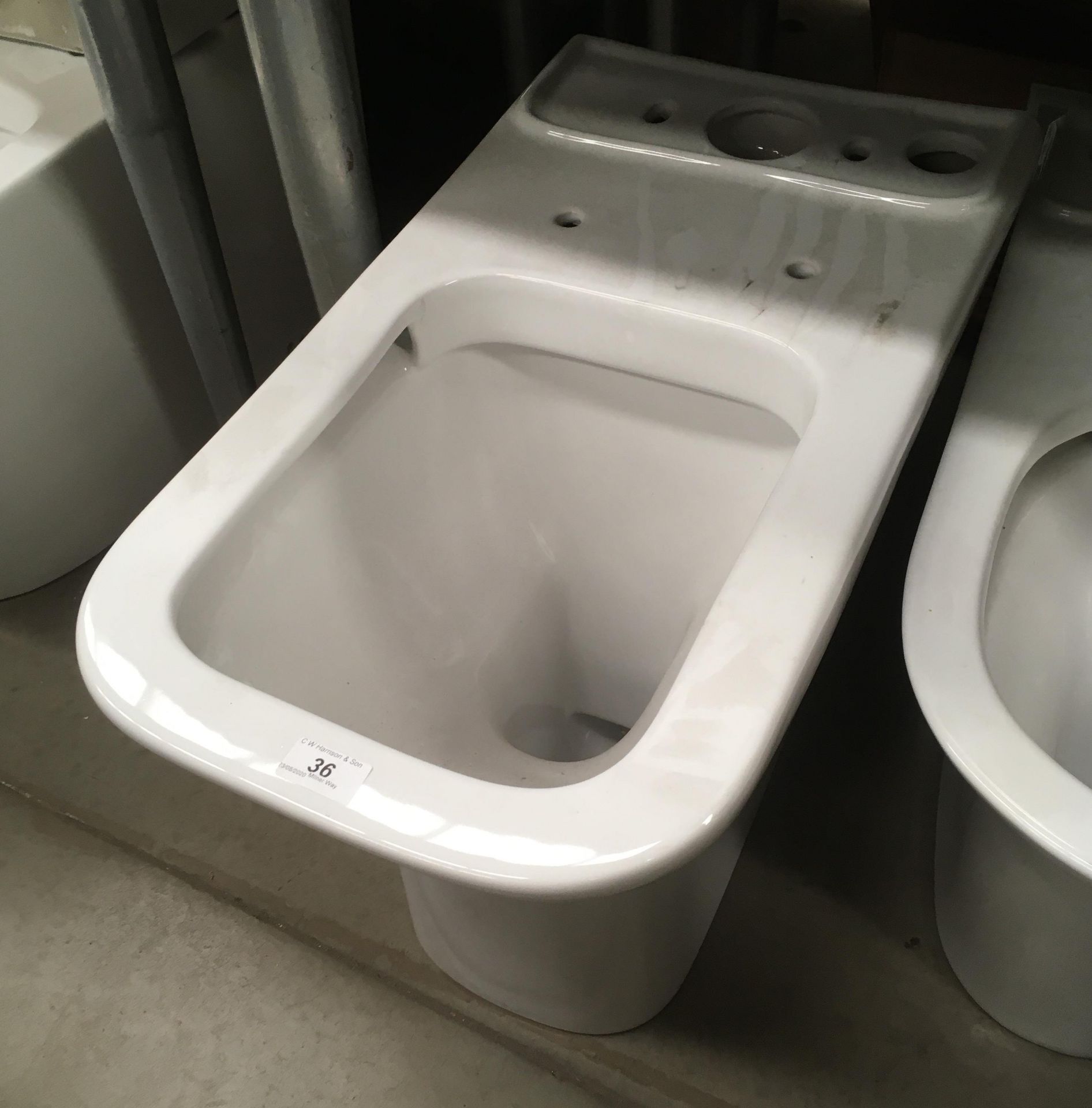 Square toilet pan