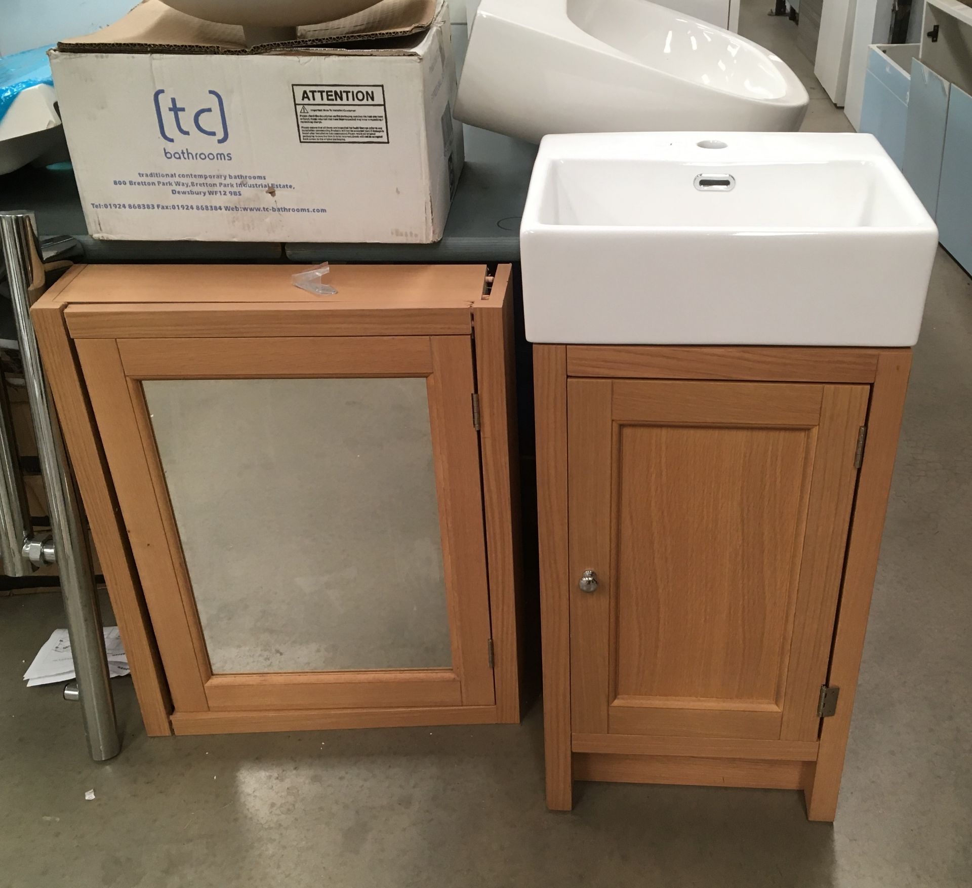 Roper Rhodes vanity unit and mirror cabinet,