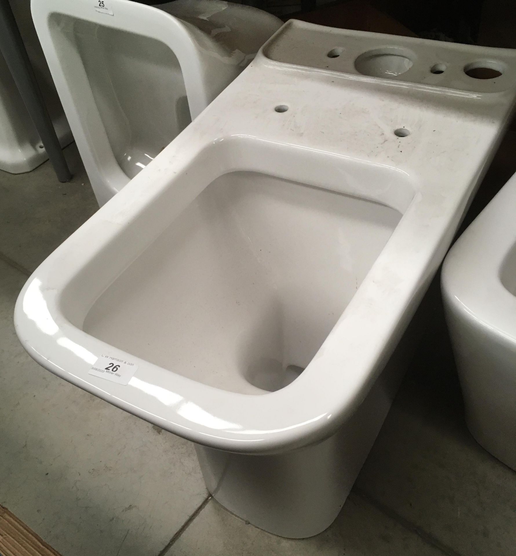 Square toilet pan