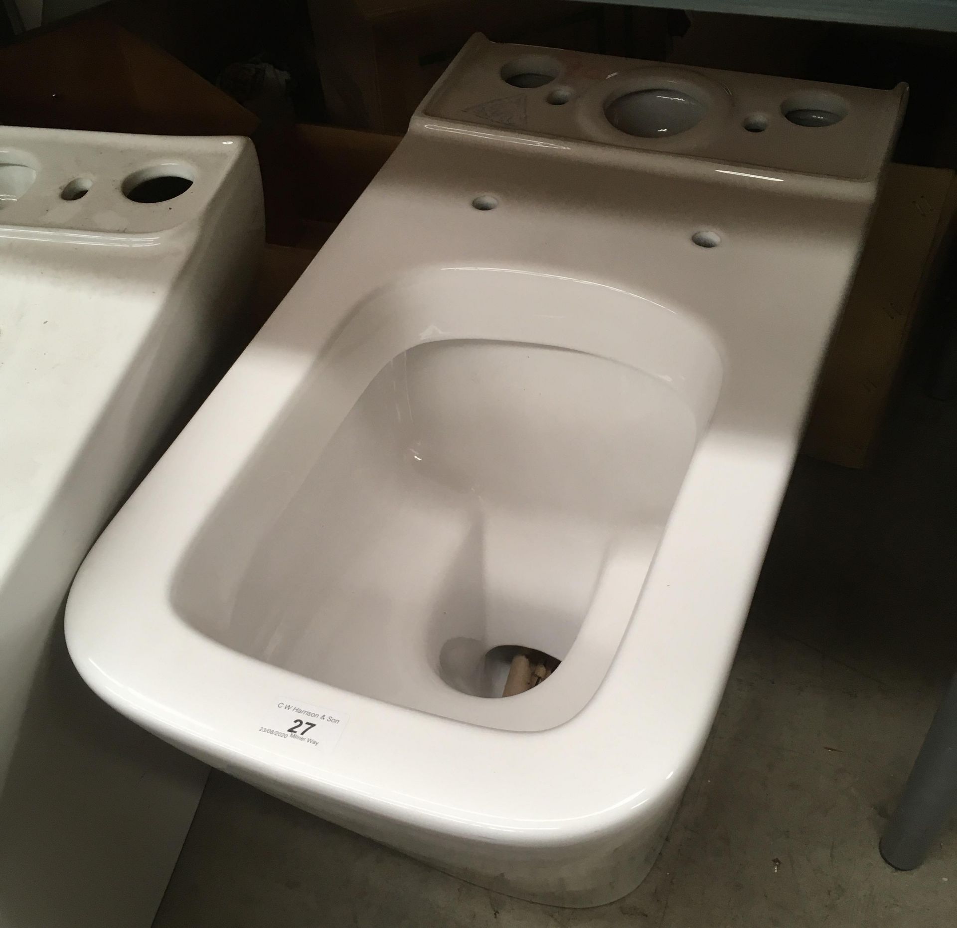 Square toilet pan