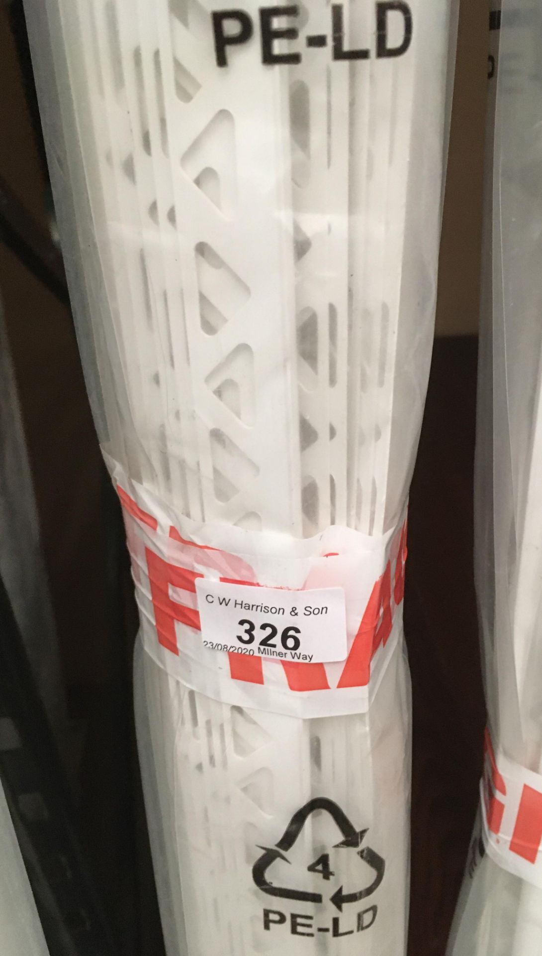Approximately 40 x Homelux white tile trim