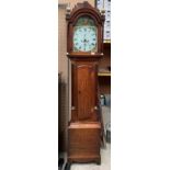 A Victorian oak longcase clock, dial signed T Kersey Stowmarket,