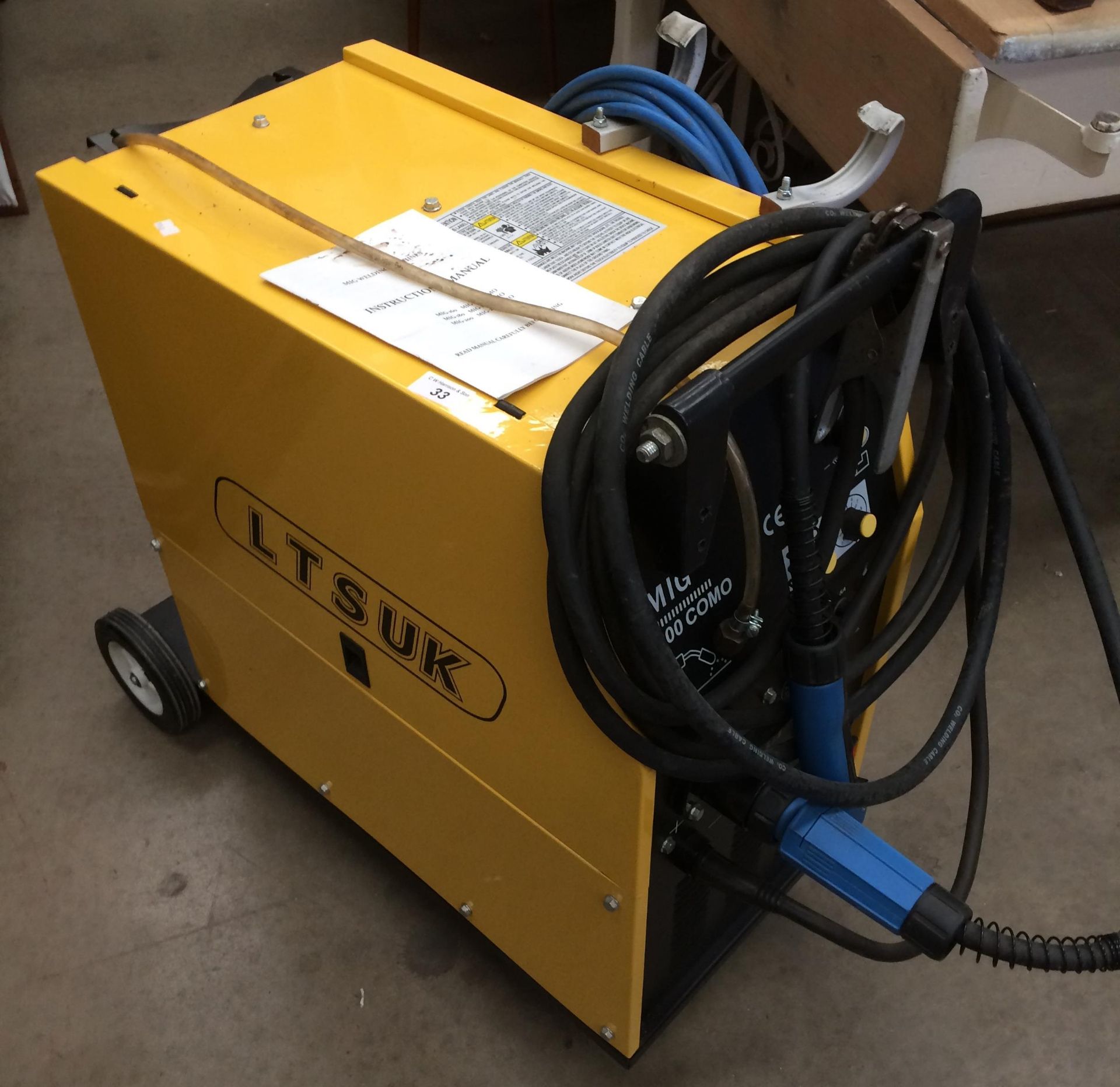 An LTS UK MIG-200 como mobile mig welding machine - 240v (commercial plug) complete with manual