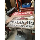 A Gargoyle Mobil Oils Vacuum Oil Company Ltd metal sign 50 x 40cm approx