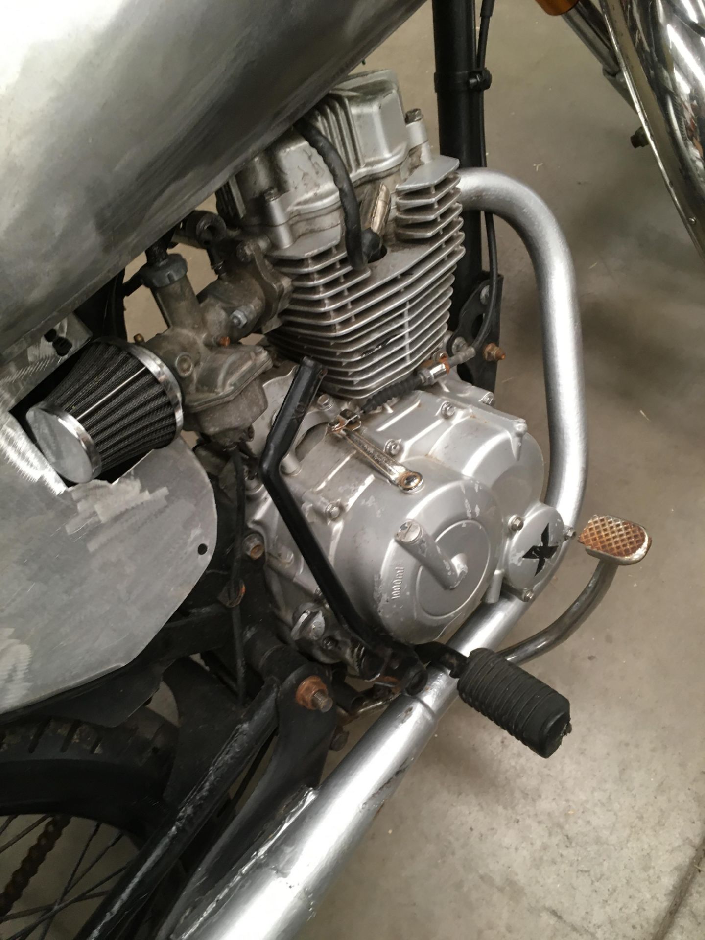 PROJECT - A CAFE RACER 125CC - petrol - black & silver finish. - Image 8 of 10