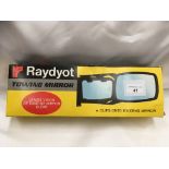 Raydyot trailer caravan mirror clips onto existing mirror either hand.