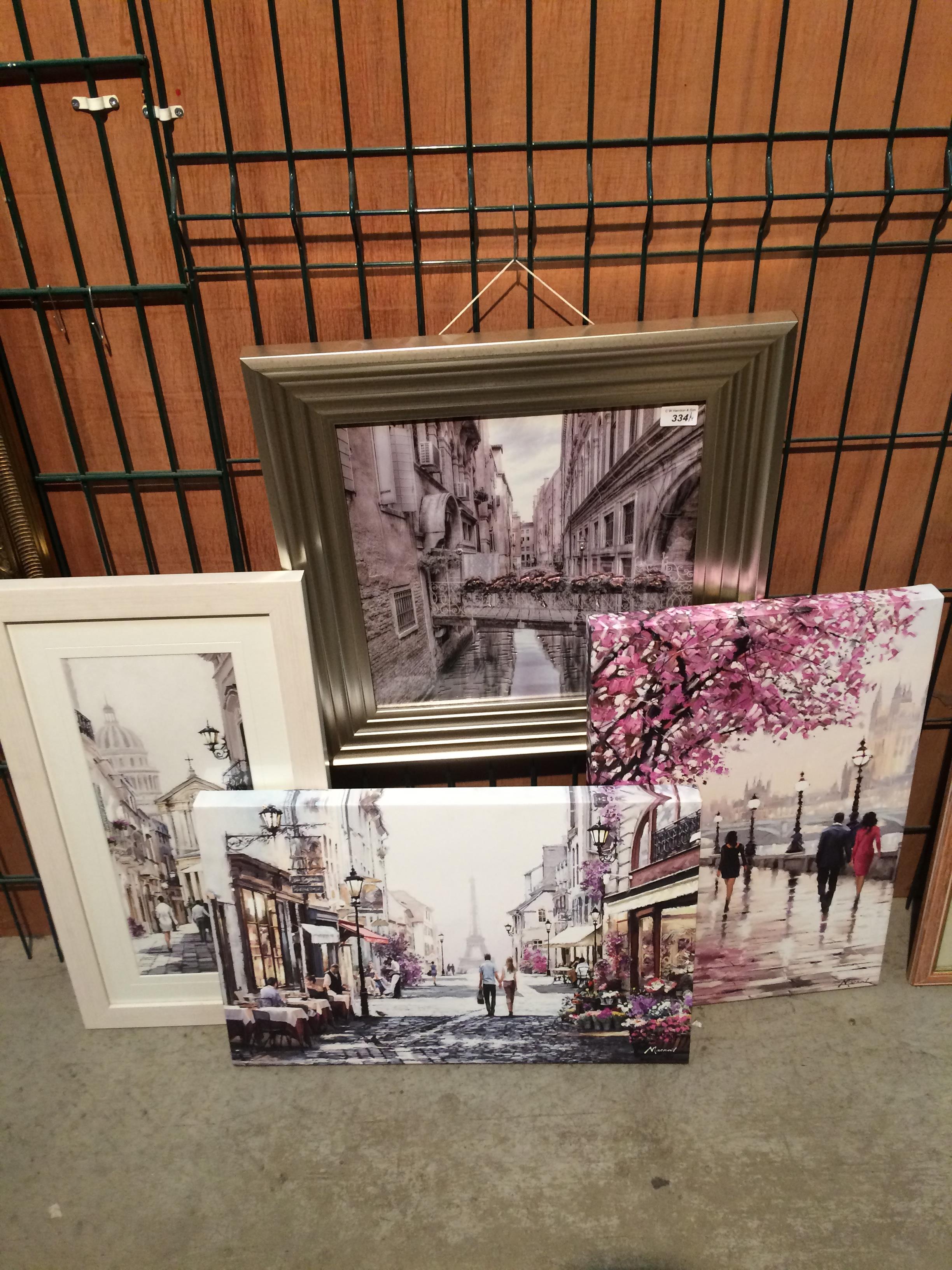 Framed print, Venetian scene, 40cm x 40cm, Macneil framed print, Lunch on the Avenue II,