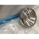 Motor cycle Wipac 6" light unit with rim and bulbs.