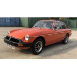 MGB GT 1.8 SPORTS HARD TOP - petrol - red Reg No EFW 623T Rec Mil 83,898 Date of last MOT: 21.2.