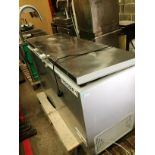 A metal cased chest freezer by Vest Frost, 156cm x 60cm x 85cm high,