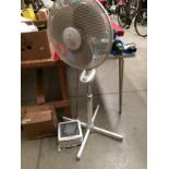 A Carlton Breezy freestanding oscillating fan and a Vent - Axia VA150 wall fan (2)