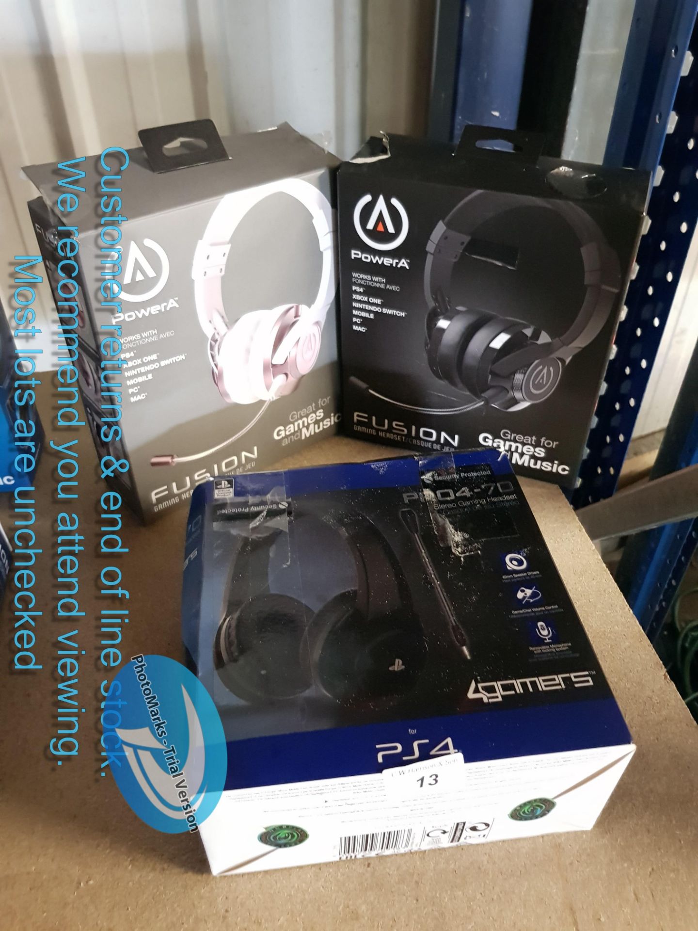 3 ITEMS – 2 X POWER A GAMING HEADSETS &