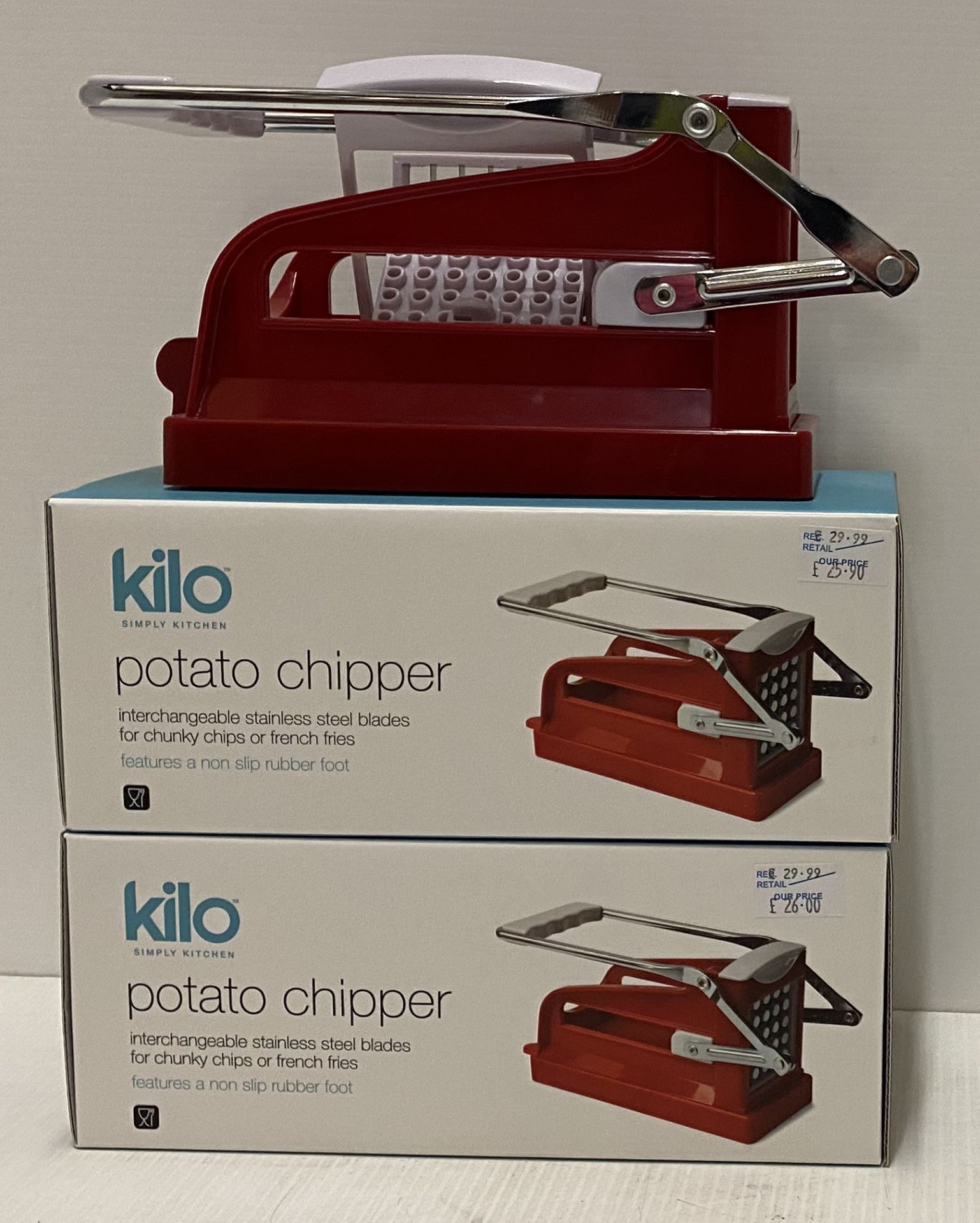 3 x Kilo potato chippers RRP £29.99 each