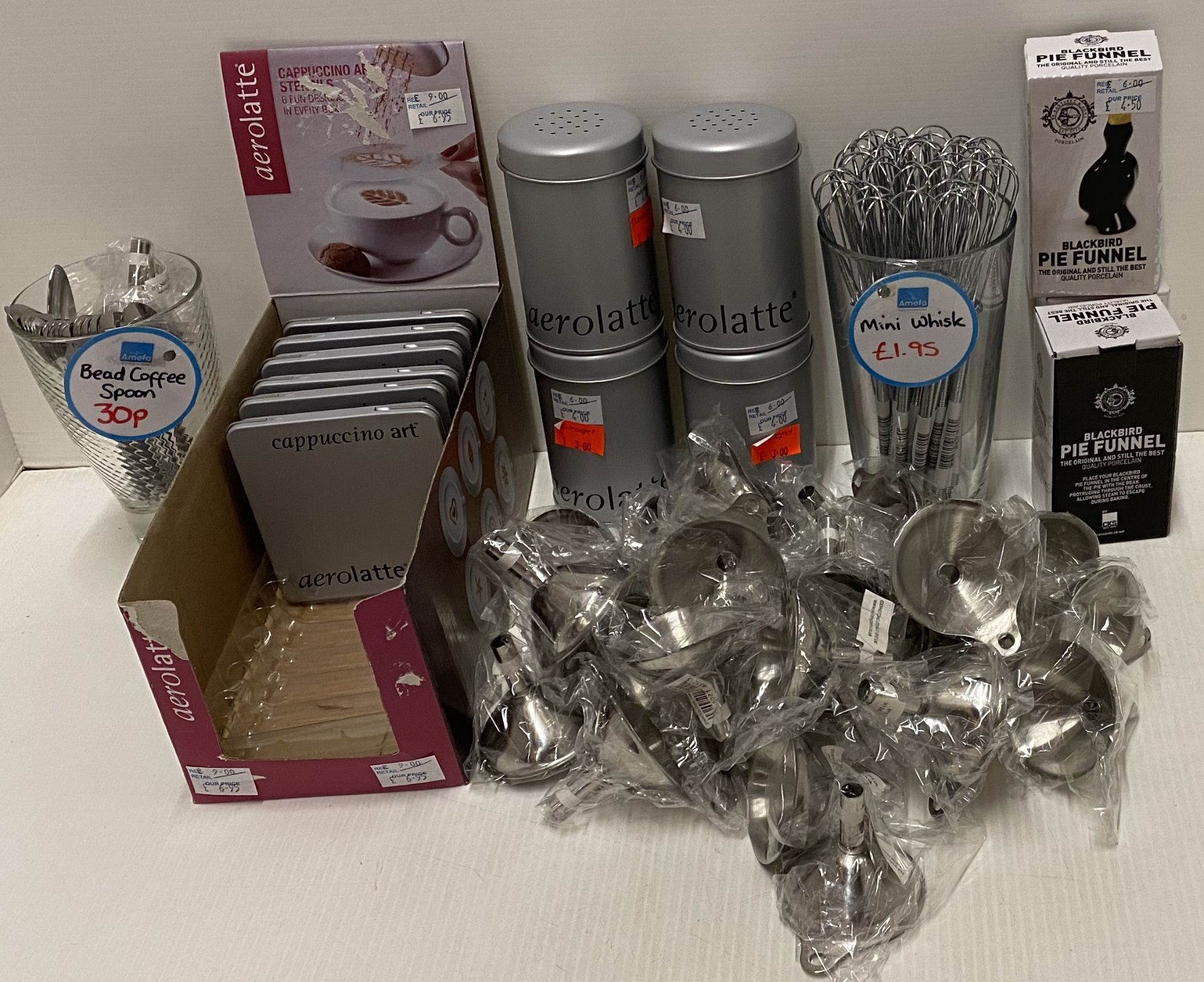 Quantity of assorted items - mini funnel