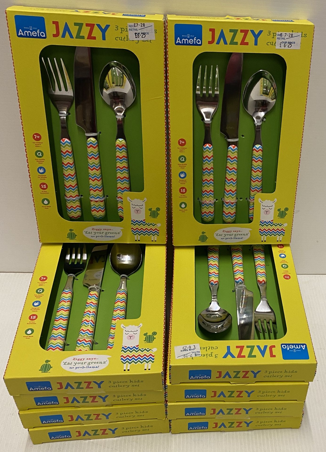 10 x Amefa Jazzy 3 piece kids cutlery se
