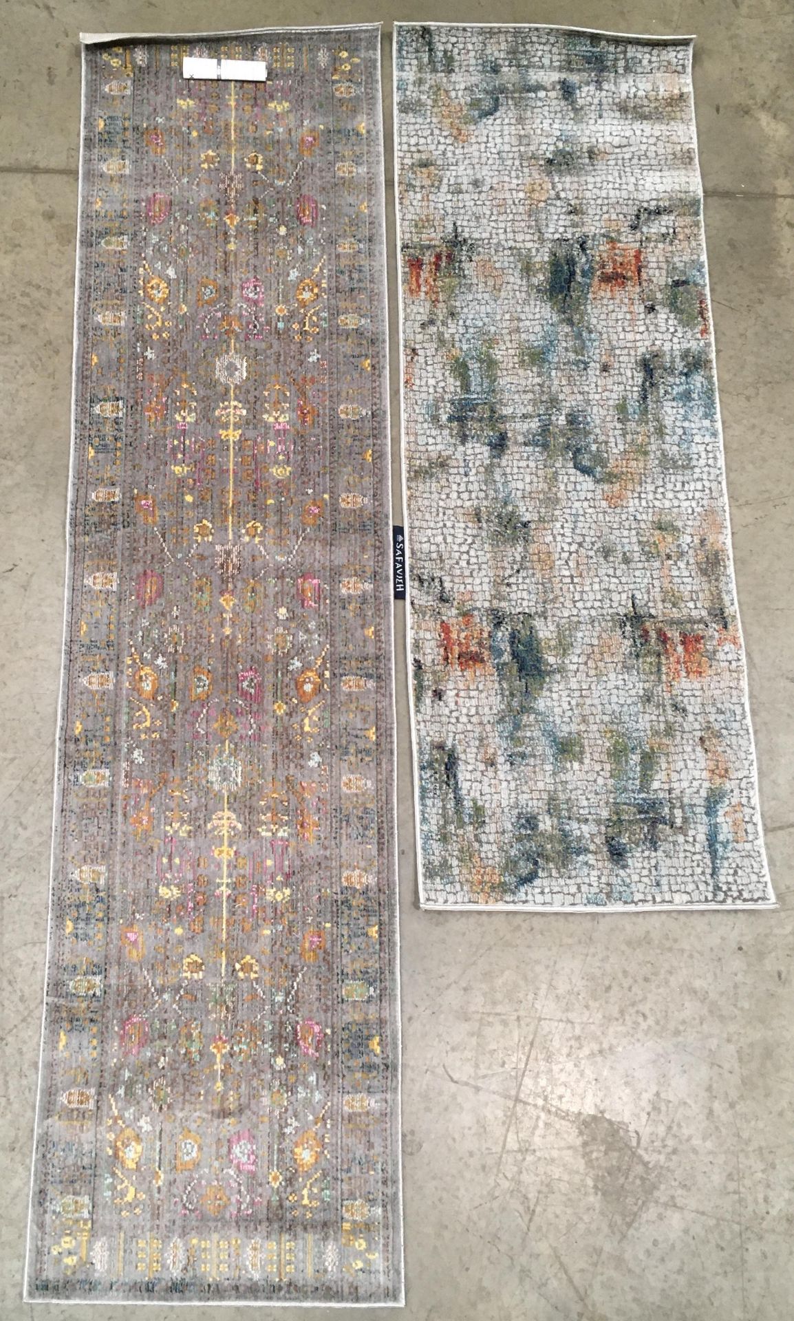 A Safavieh Valencia grey/multicoloured rug - 62cm x 240cm and a Ankara Global Collection ANR09