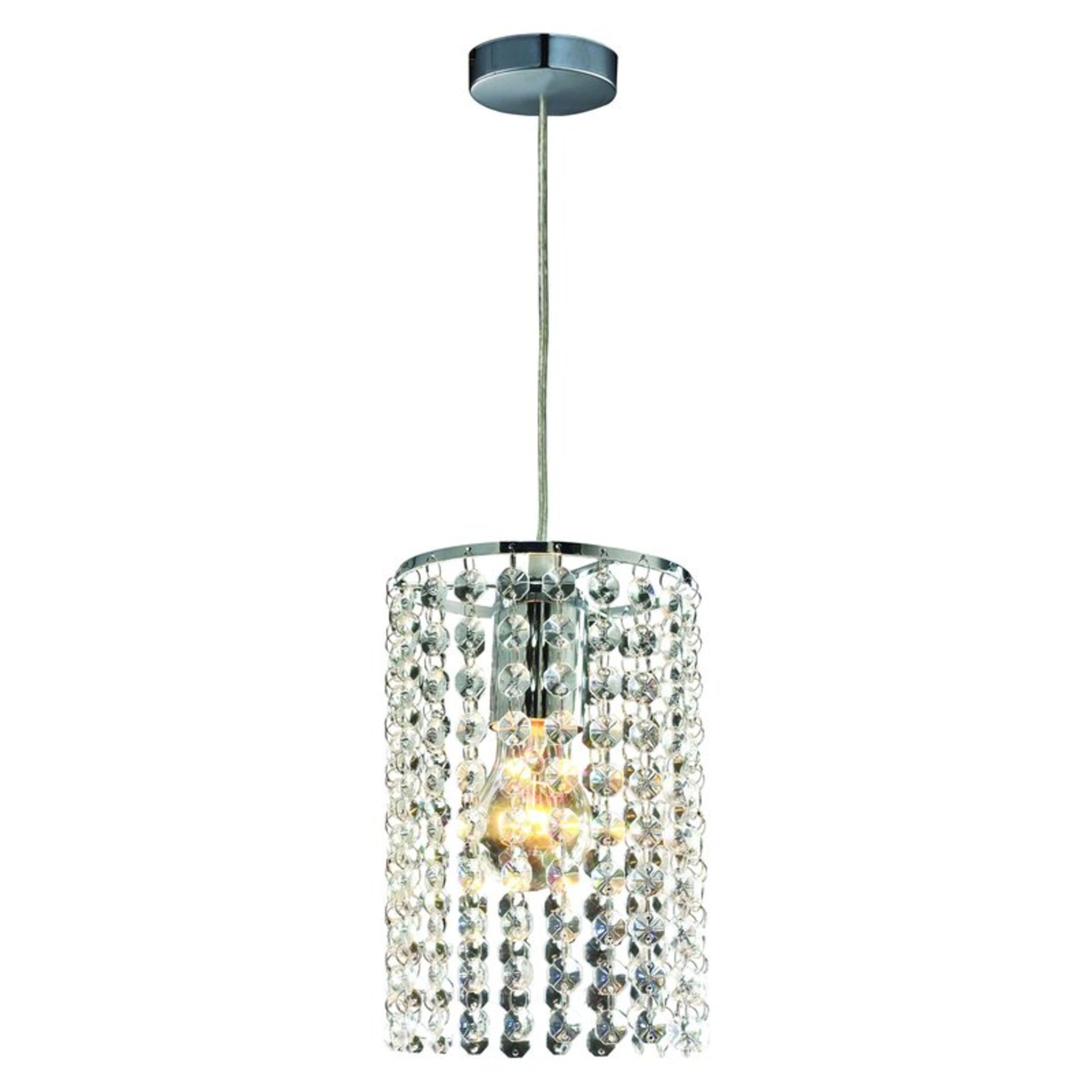 LightPrestige Bright Star 1 Light Crystal Pendant