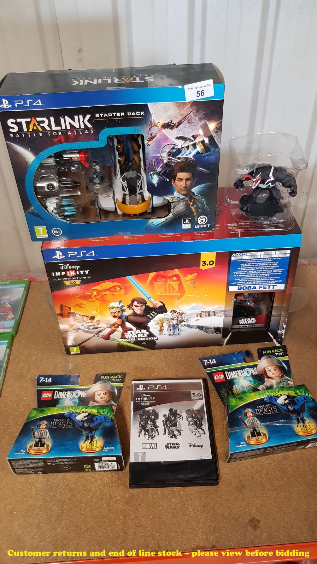 6 ITEMS – 1 X PS4 STARLINK STARTER PACK, 1 X DISNEY INFINITY 3.