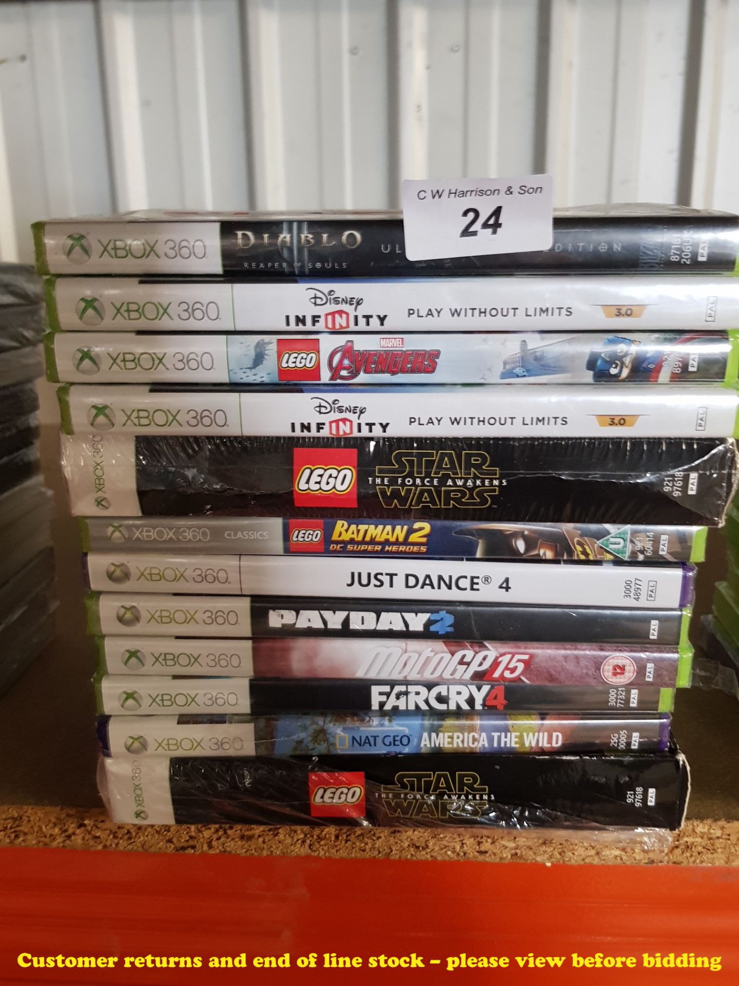 12 X MIXED XBOX 360 GAMES (ALL SEALED / AS NEW) TO INC DIABLO, FAR CRY 4, PAYDAY 2,