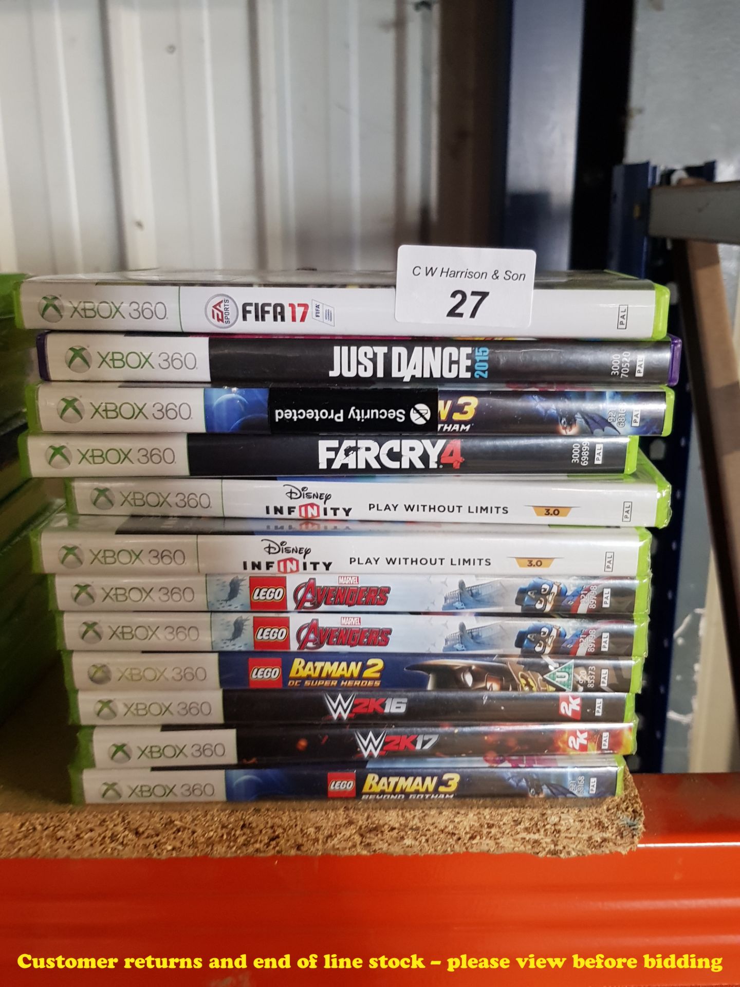 12 X MIXED XBOX 360 GAMES (8 X SEALED / AS NEW) TO INC FAR CRY 4, FIFA 17, MINECRAFT,