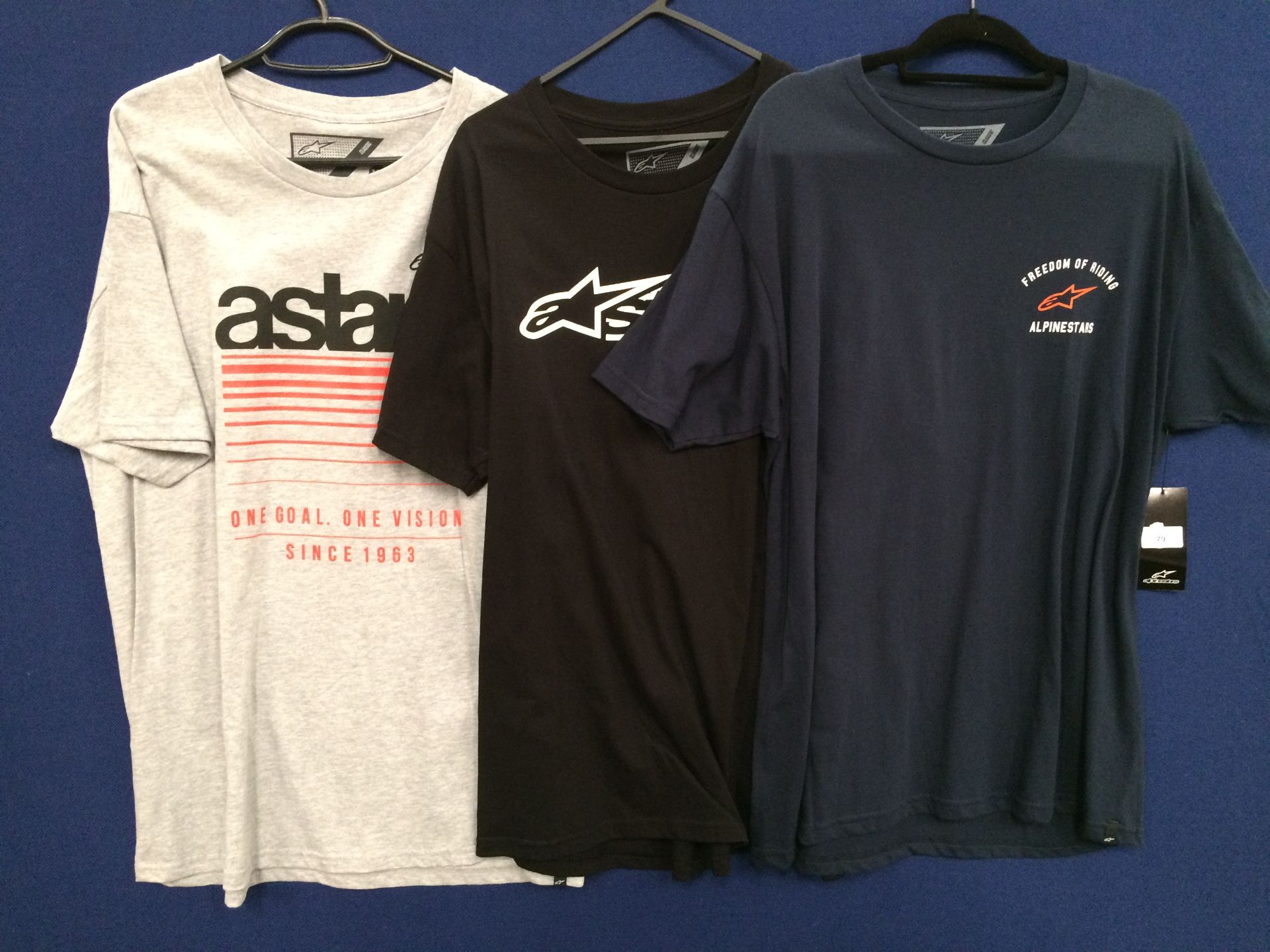 3 x assorted Alpinestars t-shirts - size XL RRP £24 each