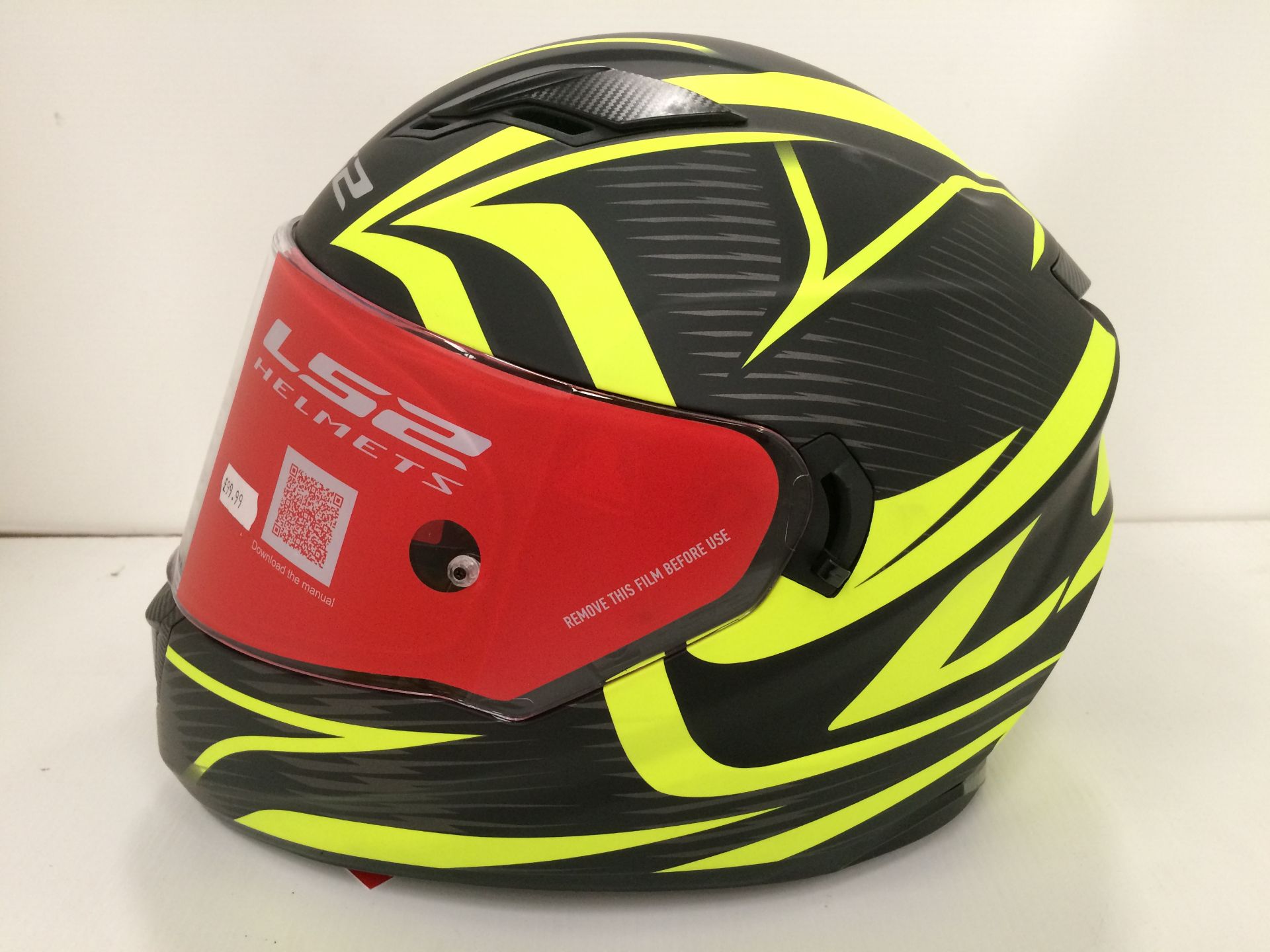 LS2 Stream Evo motorbike helmet in black/yellow - size M (57-58cm) - Image 3 of 4