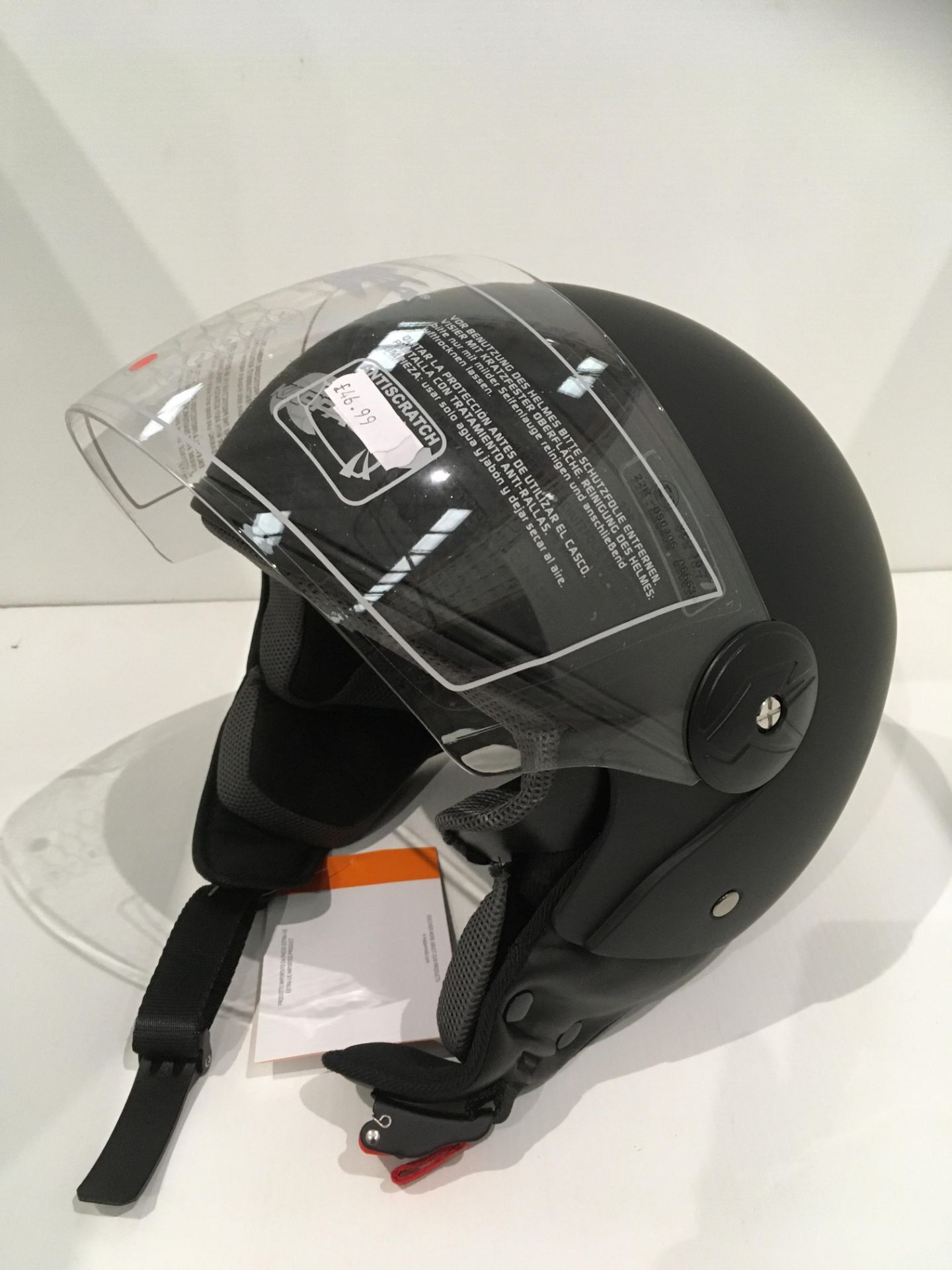 Kappa KV40 Hawaii motorbike helmet in matt black - size XL (61cm) - Image 2 of 4