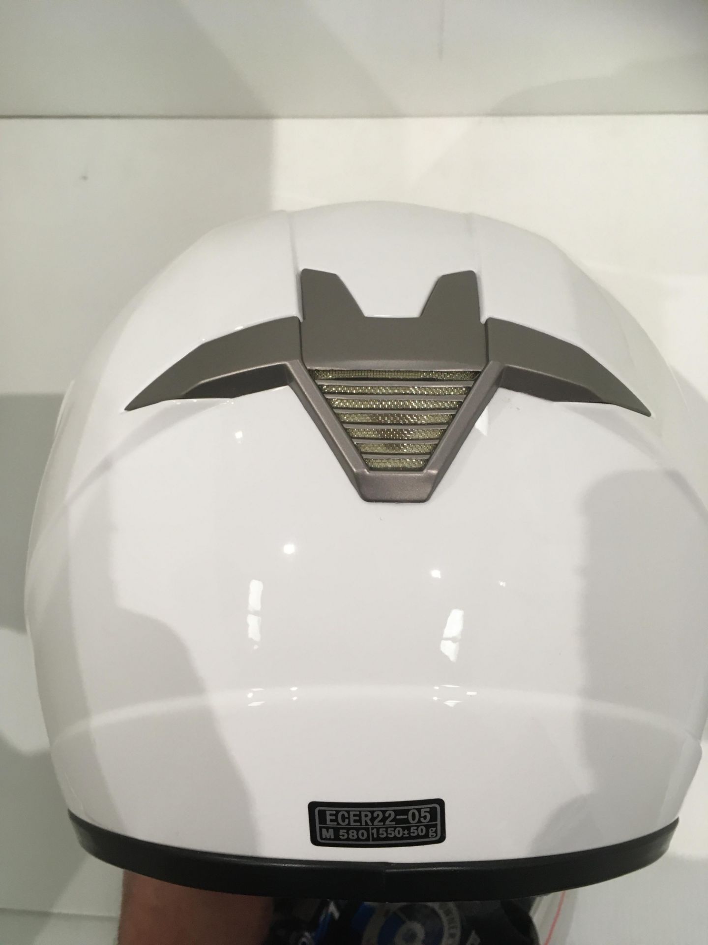 Box BX-1 motorbike helmet in white - size M (58cm) - Image 3 of 3