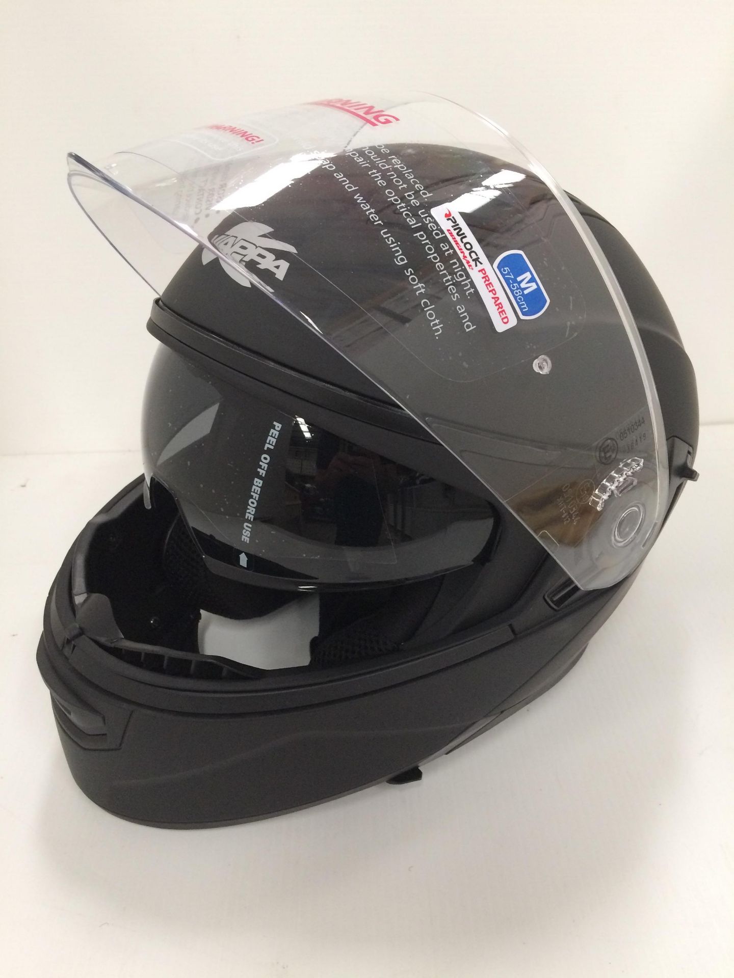 Kappa KV31 Arizona motorbike helmet in black - size M (58cm) - Image 2 of 4