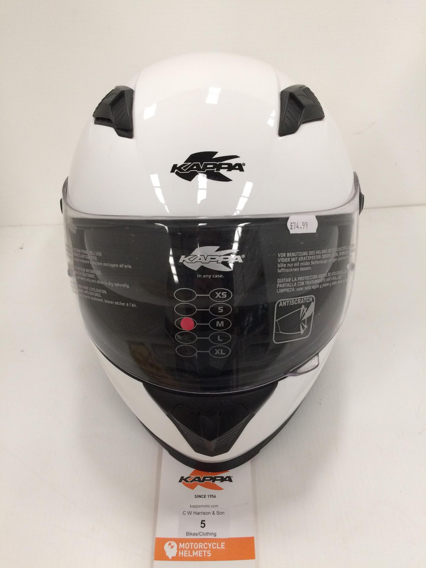 Kappa helmet in white - size M (58cm)