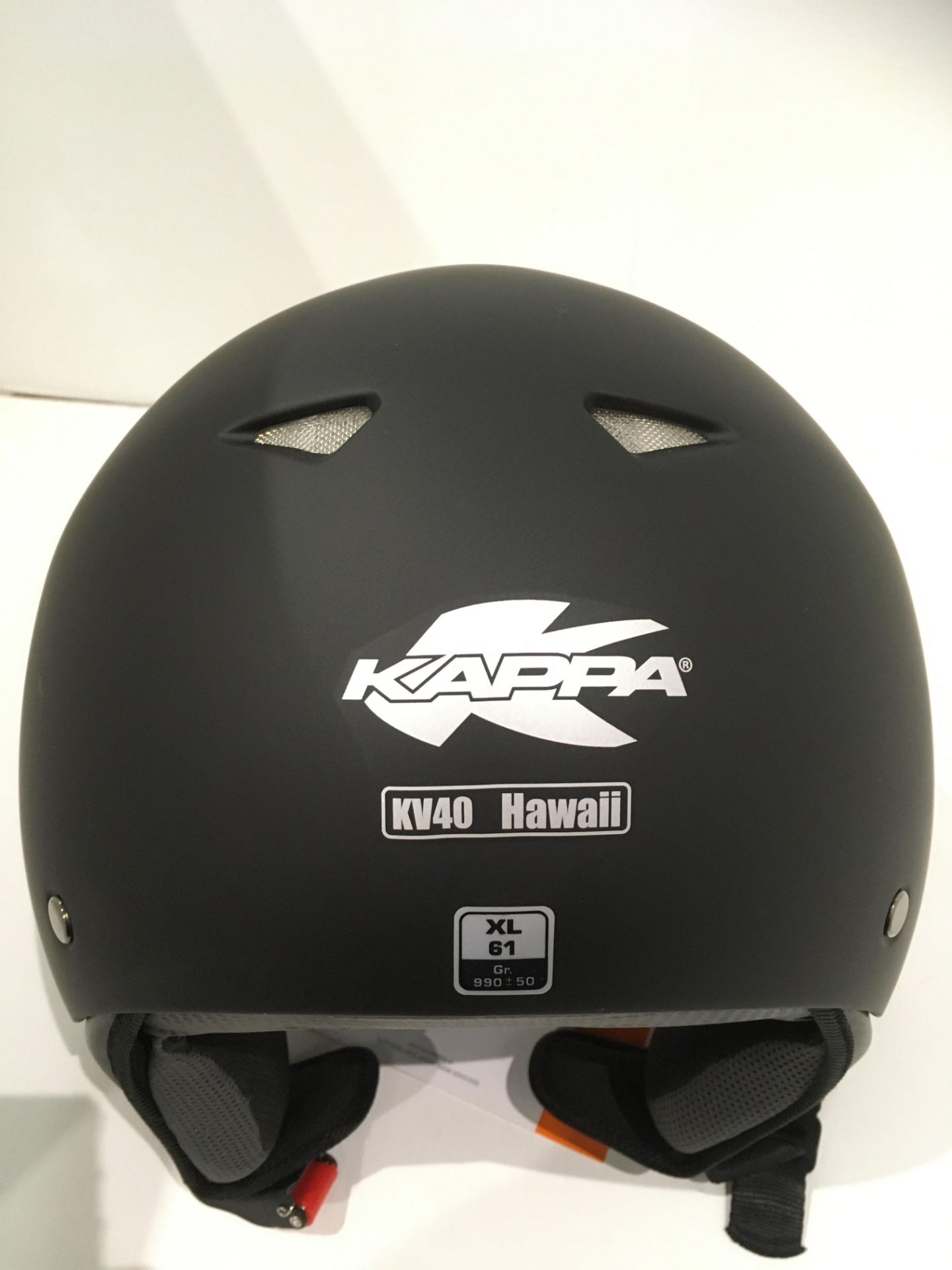 Kappa KV40 Hawaii motorbike helmet in matt black - size XL (61cm) - Image 4 of 4