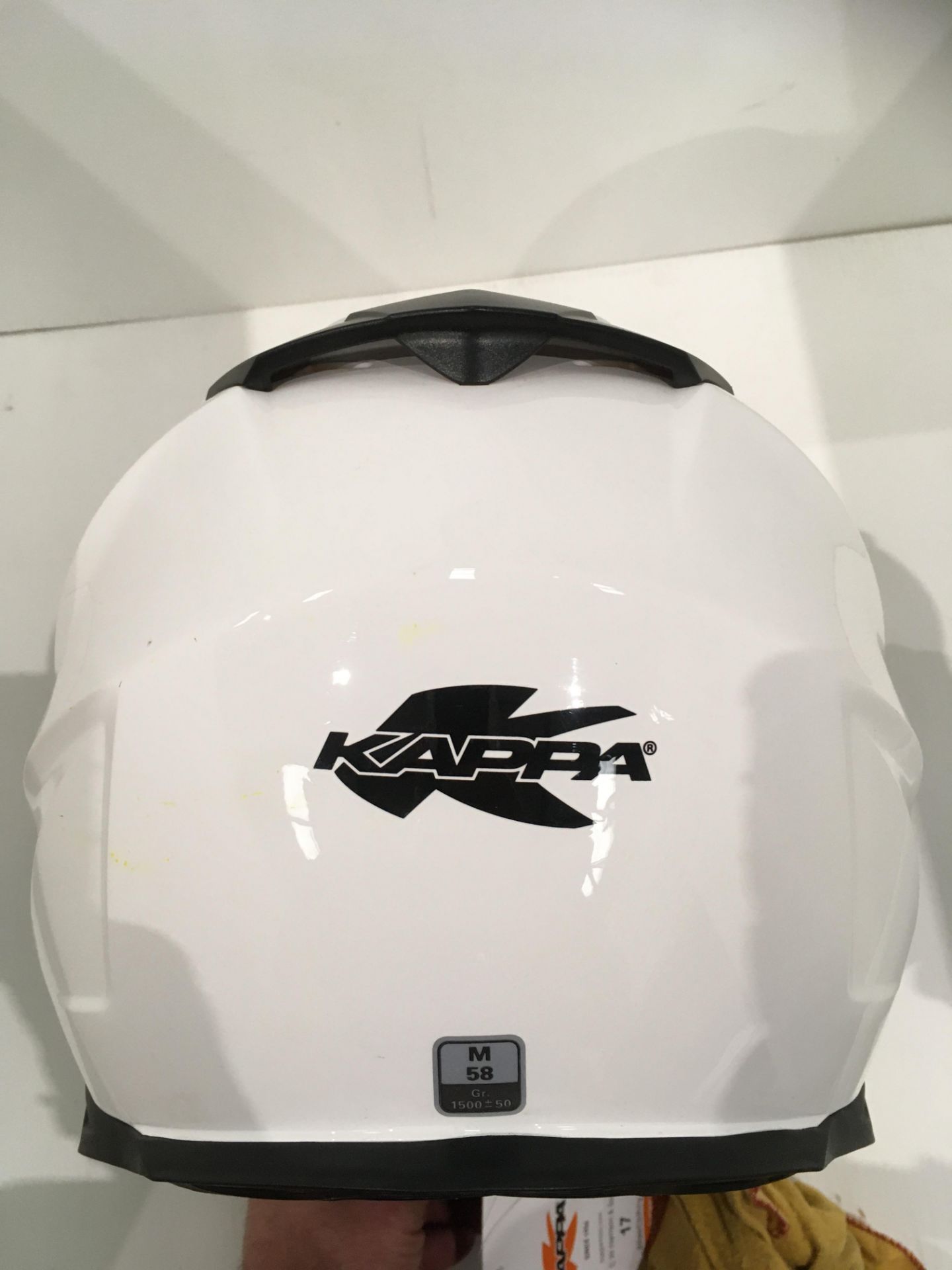 Kappa KV-30 Enduro helmet in gloss white - size M (58cm) - Image 4 of 4