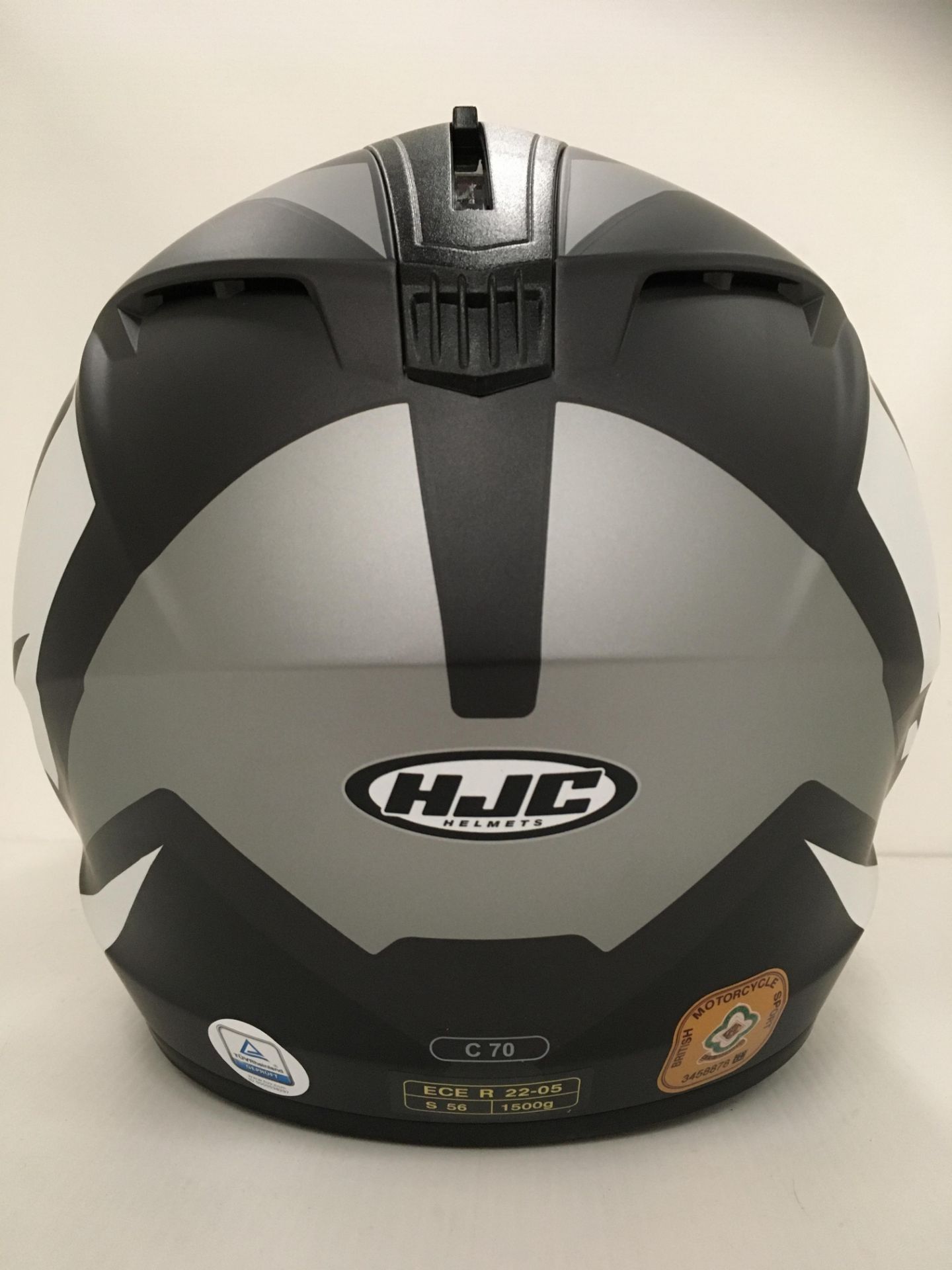 Withdrawn - Late ROT claim HJC C70 motorbike helmet in black/white/grey - size S (56cm) - Image 4 of 4