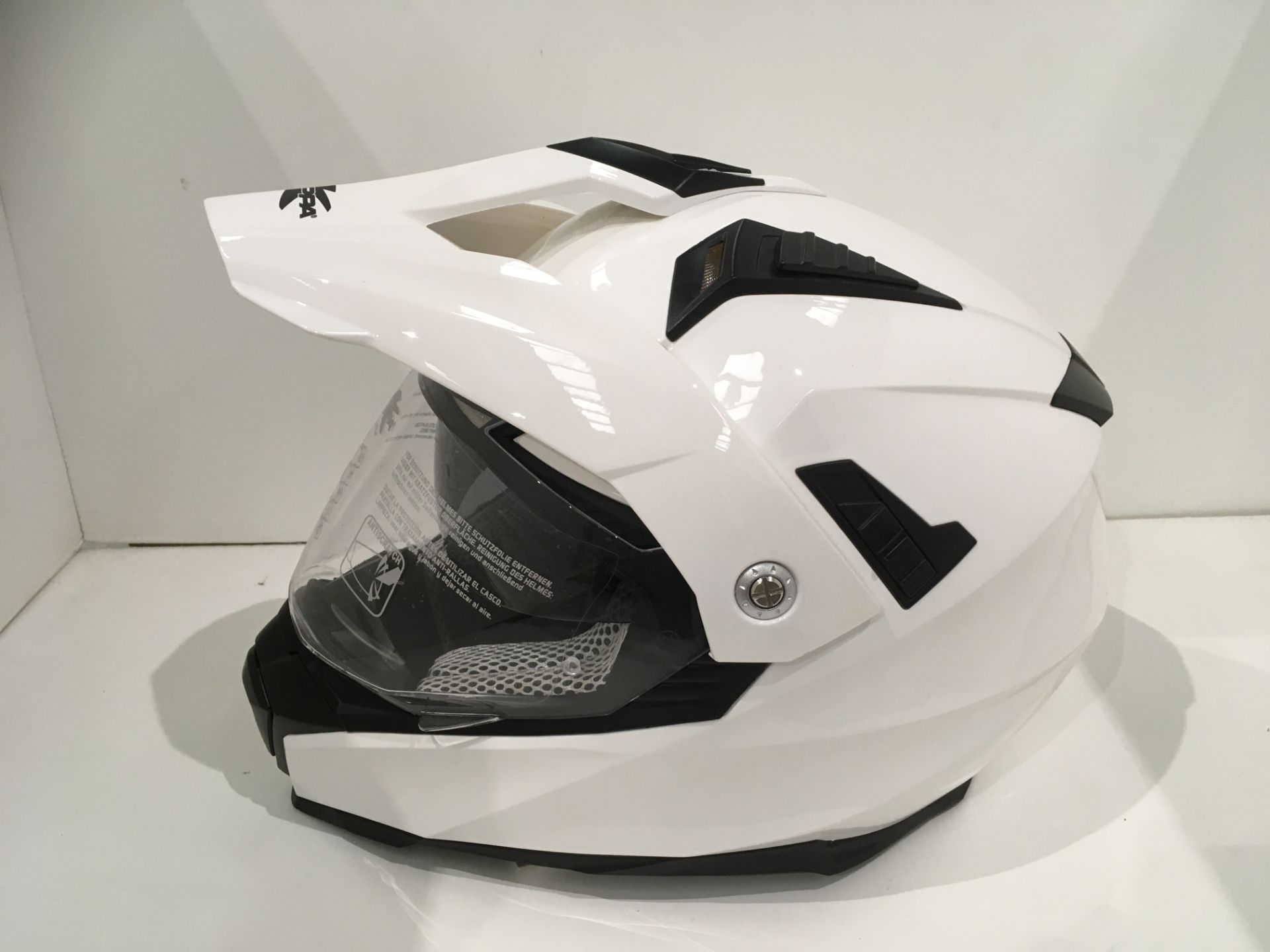 Kappa KV-30 Enduro helmet in gloss white - size M (58cm) - Image 3 of 4