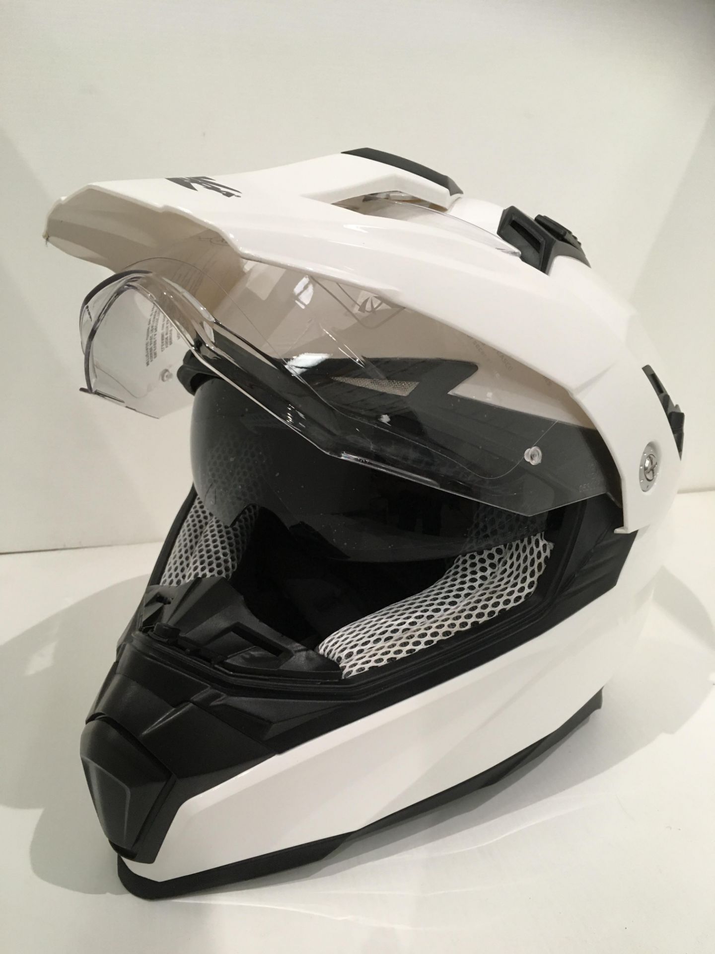 Kappa KV-30 Enduro helmet in gloss white - size M (58cm) - Image 2 of 4