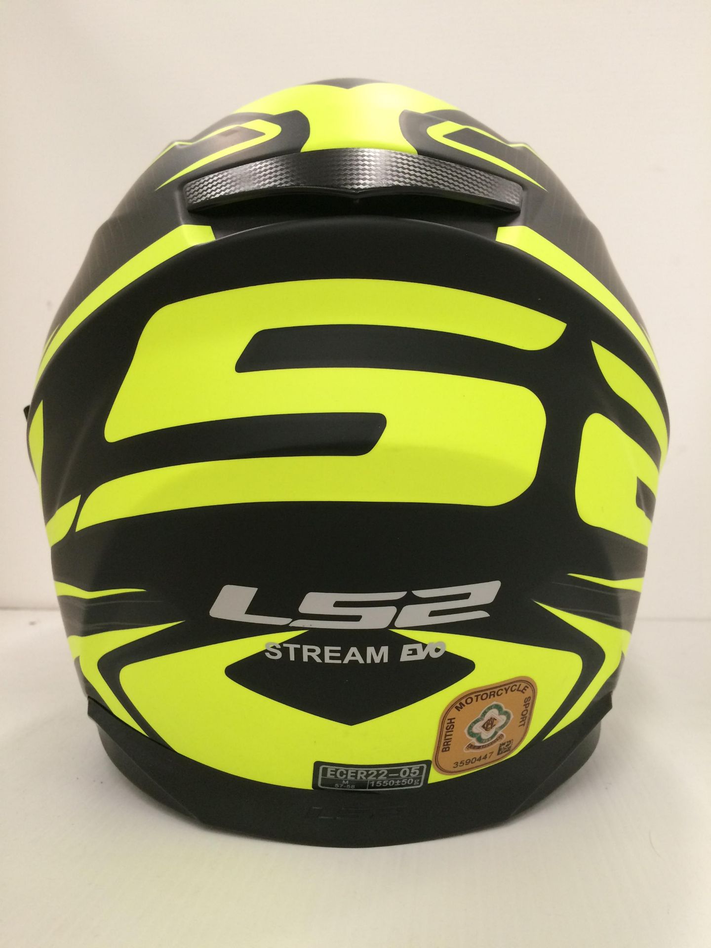 LS2 Stream Evo motorbike helmet in black/yellow - size M (57-58cm) - Image 4 of 4